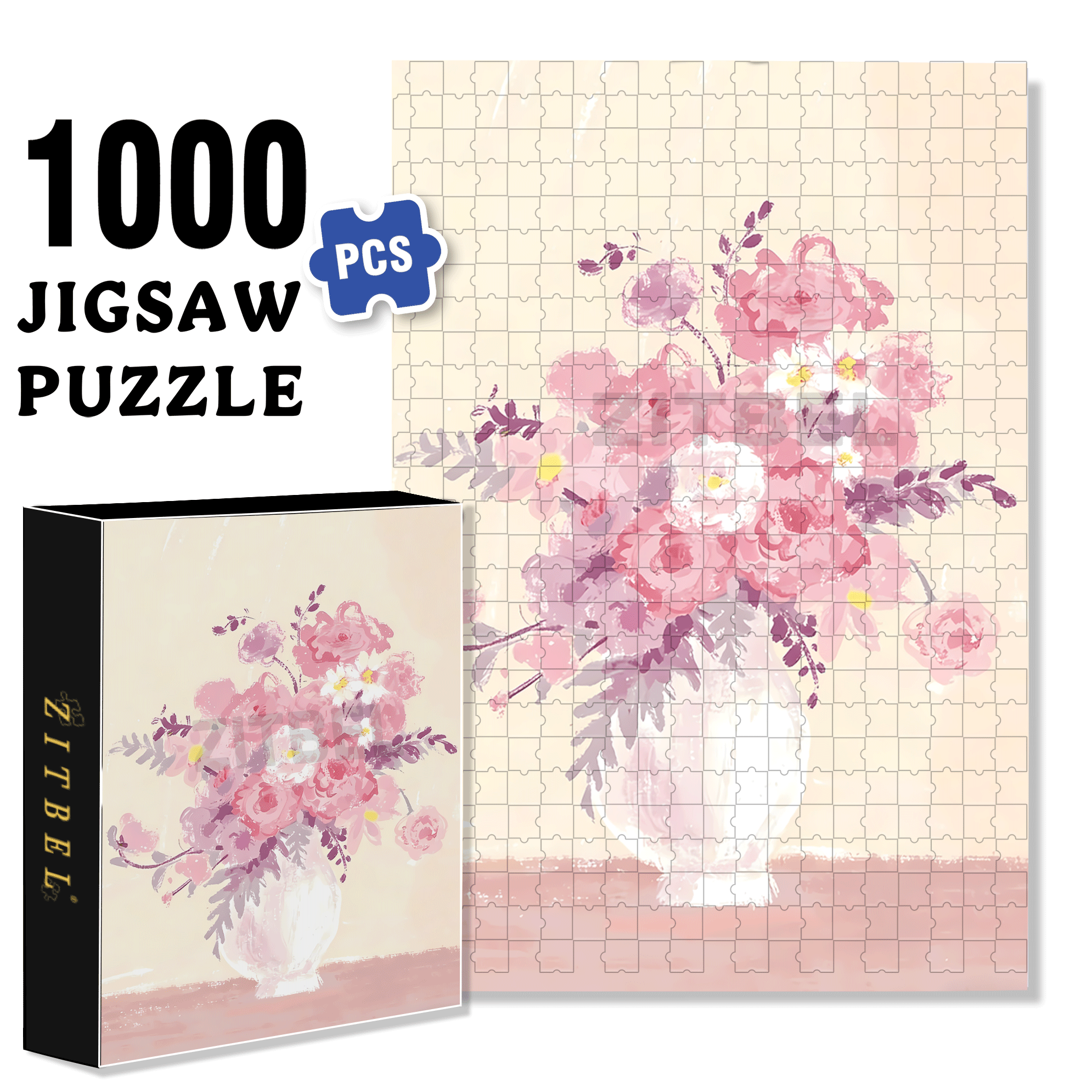 Valentine's Day Thoughts 500pcs/1000pcs Jigsaw Puzzle, Scratch-Resistant, Interactive Family Game & Brain-Boosting DIY Decor, Perfect for Halloween, Christmas & New Year Gifts, Family Puzzle Game