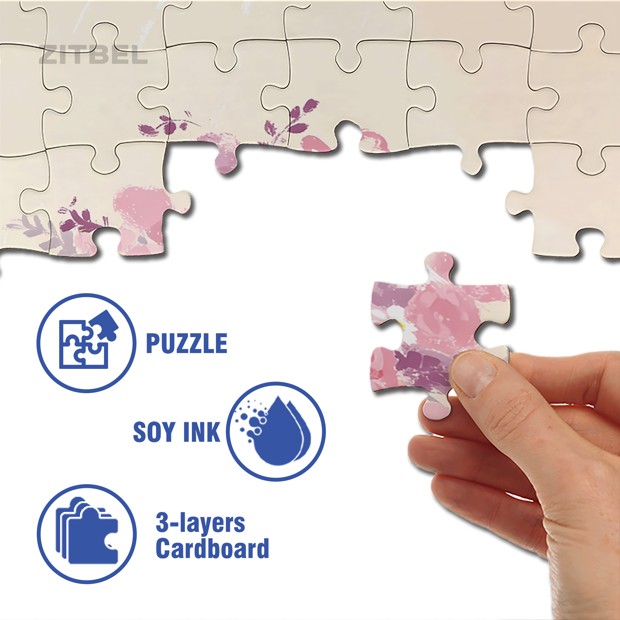 Valentine's Day Thoughts 500pcs/1000pcs Jigsaw Puzzle, Scratch-Resistant, Interactive Family Game & Brain-Boosting DIY Decor, Perfect for Halloween, Christmas & New Year Gifts, Family Puzzle Game