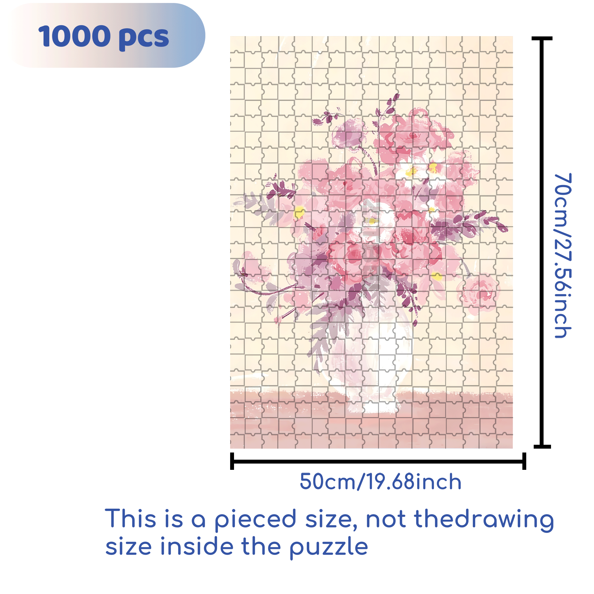 Valentine's Day Thoughts 500pcs/1000pcs Jigsaw Puzzle, Scratch-Resistant, Interactive Family Game & Brain-Boosting DIY Decor, Perfect for Halloween, Christmas & New Year Gifts, Family Puzzle Game