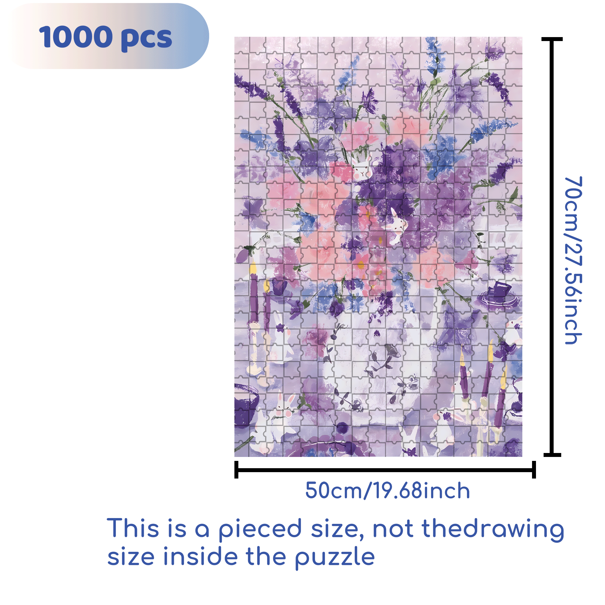 Warm Purple 500pcs/1000pcs Jigsaw Puzzle, Scratch-Resistant, Interactive Family Game & Brain-Boosting DIY Decor, Perfect for Halloween, Christmas & New Year Gifts, Family Puzzle Game