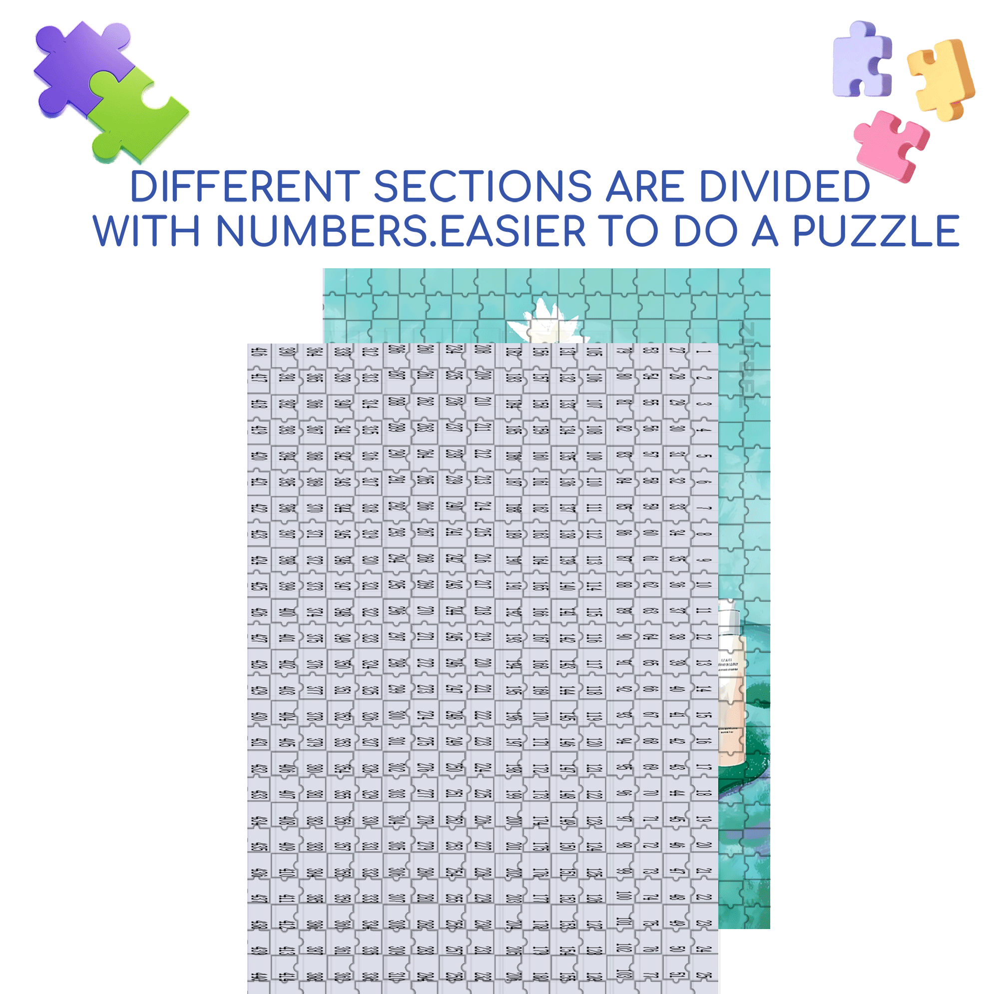 Water Lilies And Skincare 500pcs/1000pcs Jigsaw Puzzle, Scratch-Resistant, Interactive Family Game & Brain-Boosting DIY Decor, Perfect for Halloween, Christmas & New Year Gifts, Family Puzzle Game