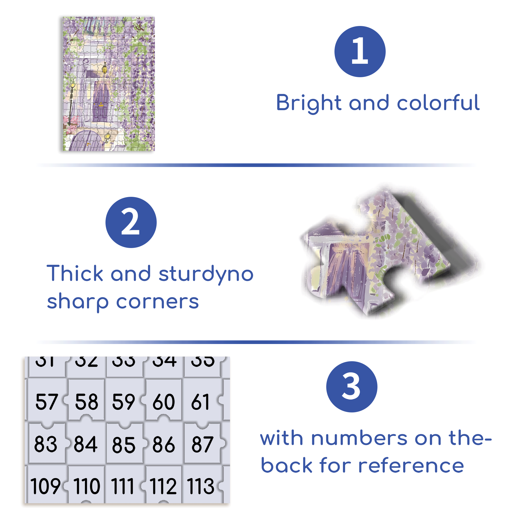 Wisteria Garden 500pcs/1000pcs Jigsaw Puzzle, Scratch-Resistant, Interactive Family Game & Brain-Boosting DIY Decor, Perfect for Halloween, Christmas & New Year Gifts, Family Puzzle Game