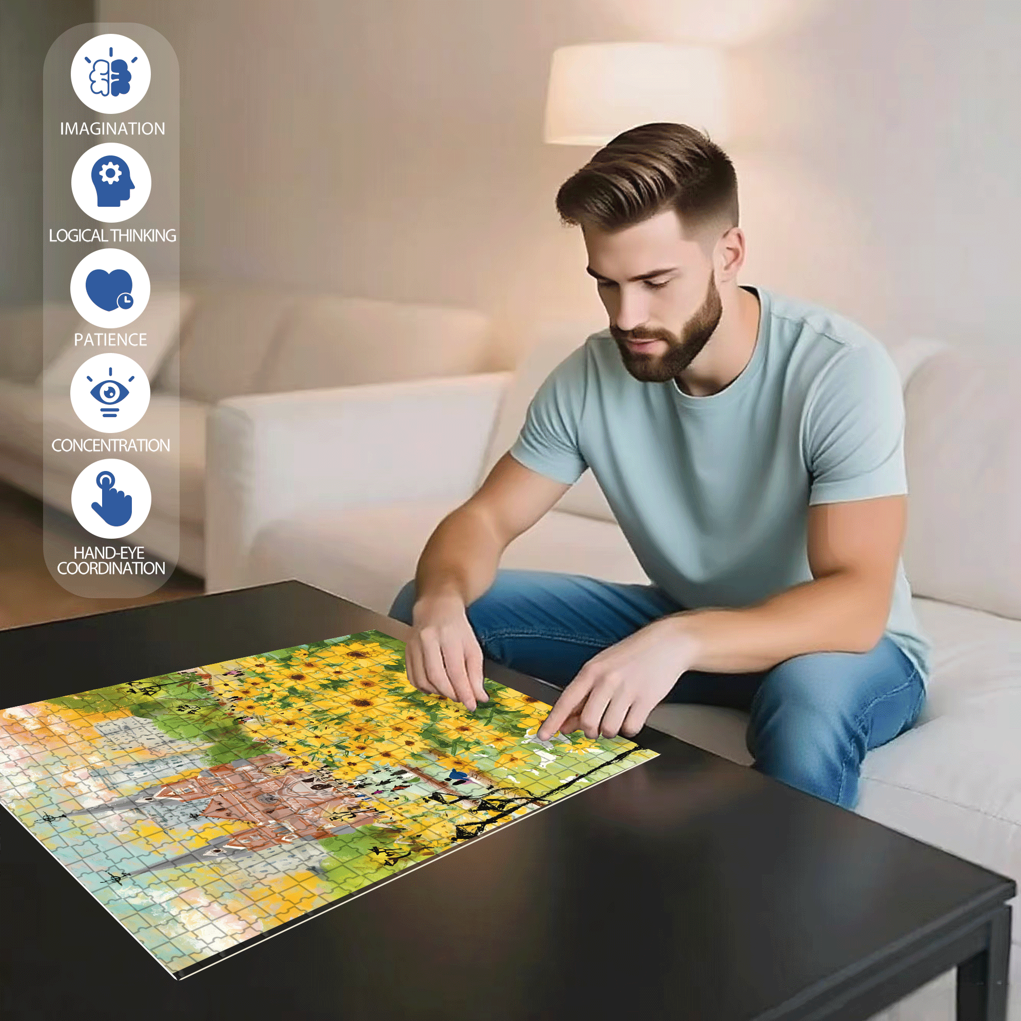 Xujiahui Church 500pcs/1000pcs Jigsaw Puzzle, Scratch-Resistant, Interactive Family Game & Brain-Boosting DIY Decor, Perfect for Halloween, Christmas & New Year Gifts, Family Puzzle Game