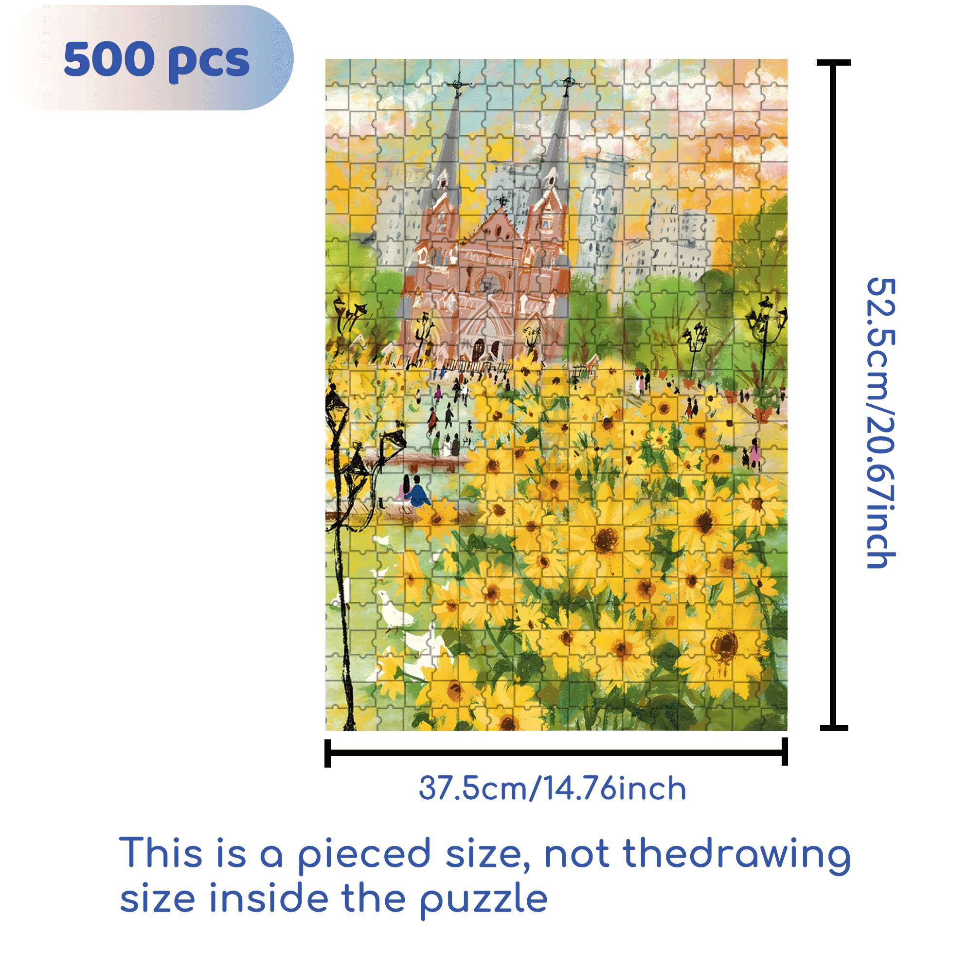 Xujiahui Church 500pcs/1000pcs Jigsaw Puzzle, Scratch-Resistant, Interactive Family Game & Brain-Boosting DIY Decor, Perfect for Halloween, Christmas & New Year Gifts, Family Puzzle Game