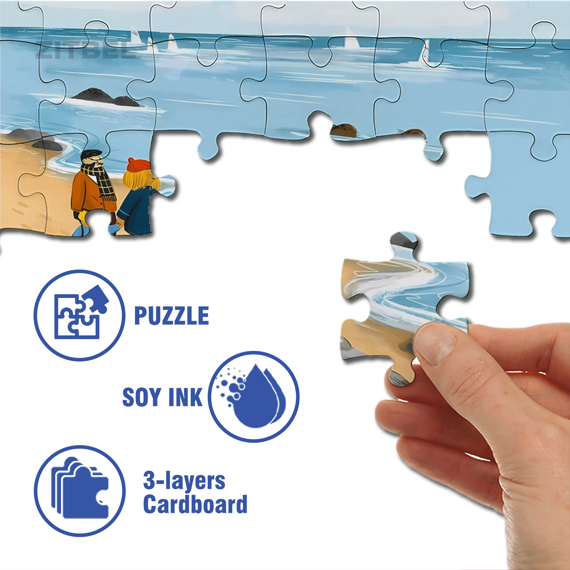 A Great Weekend Destination 10 500pcs/1000pcs Jigsaw Puzzle, Scratch-Resistant, Interactive Family Game & Brain-Boosting DIY Decor, Perfect for Halloween, Christmas & New Year Gifts, Family Puzzle Game
