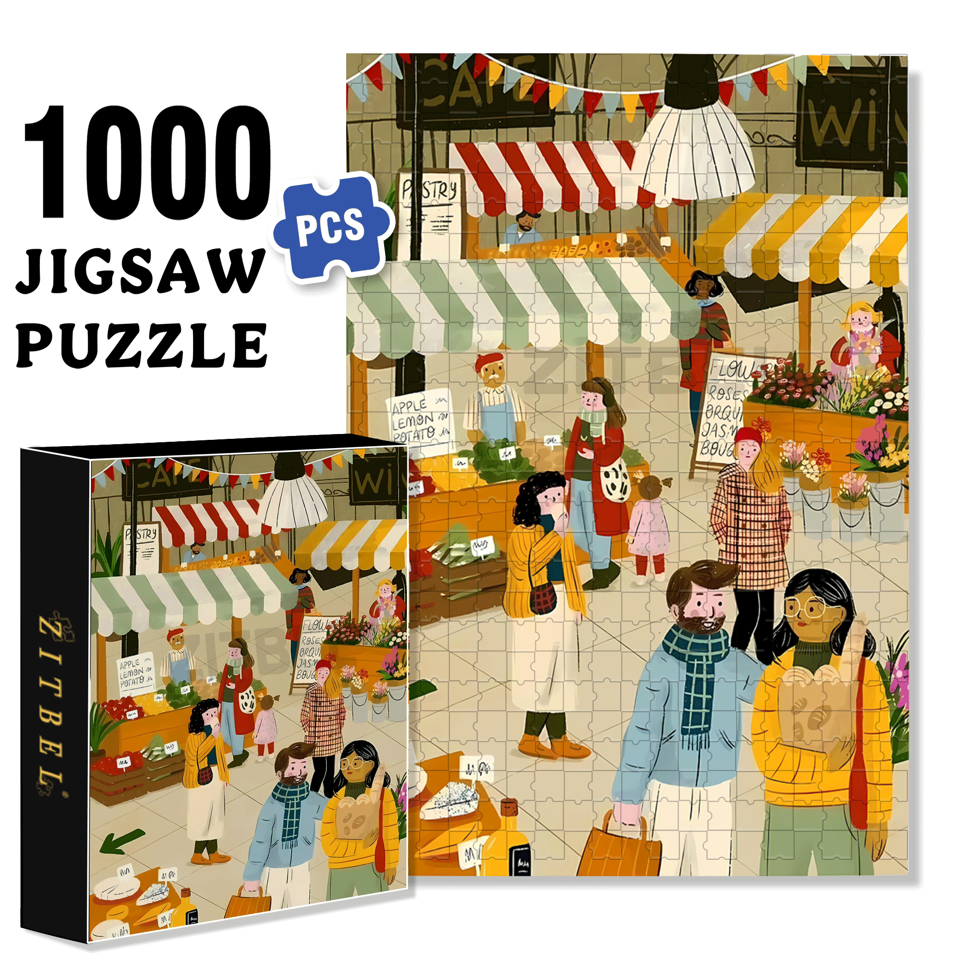 A Great Weekend Destination 12 500pcs/1000pcs Jigsaw Puzzle, Scratch-Resistant, Interactive Family Game & Brain-Boosting DIY Decor, Perfect for Halloween, Christmas & New Year Gifts, Family Puzzle Game