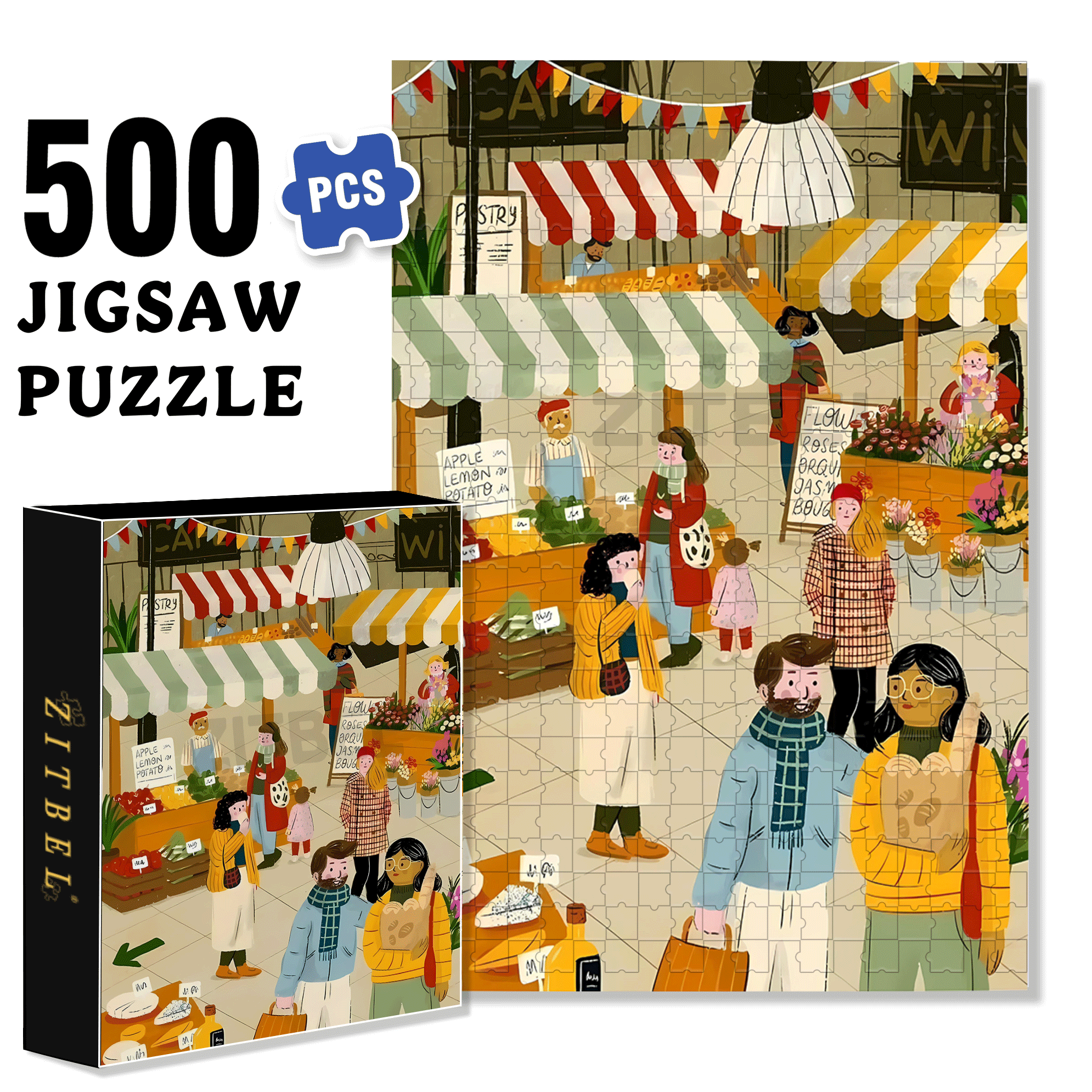 A Great Weekend Destination 12 500pcs/1000pcs Jigsaw Puzzle, Scratch-Resistant, Interactive Family Game & Brain-Boosting DIY Decor, Perfect for Halloween, Christmas & New Year Gifts, Family Puzzle Game
