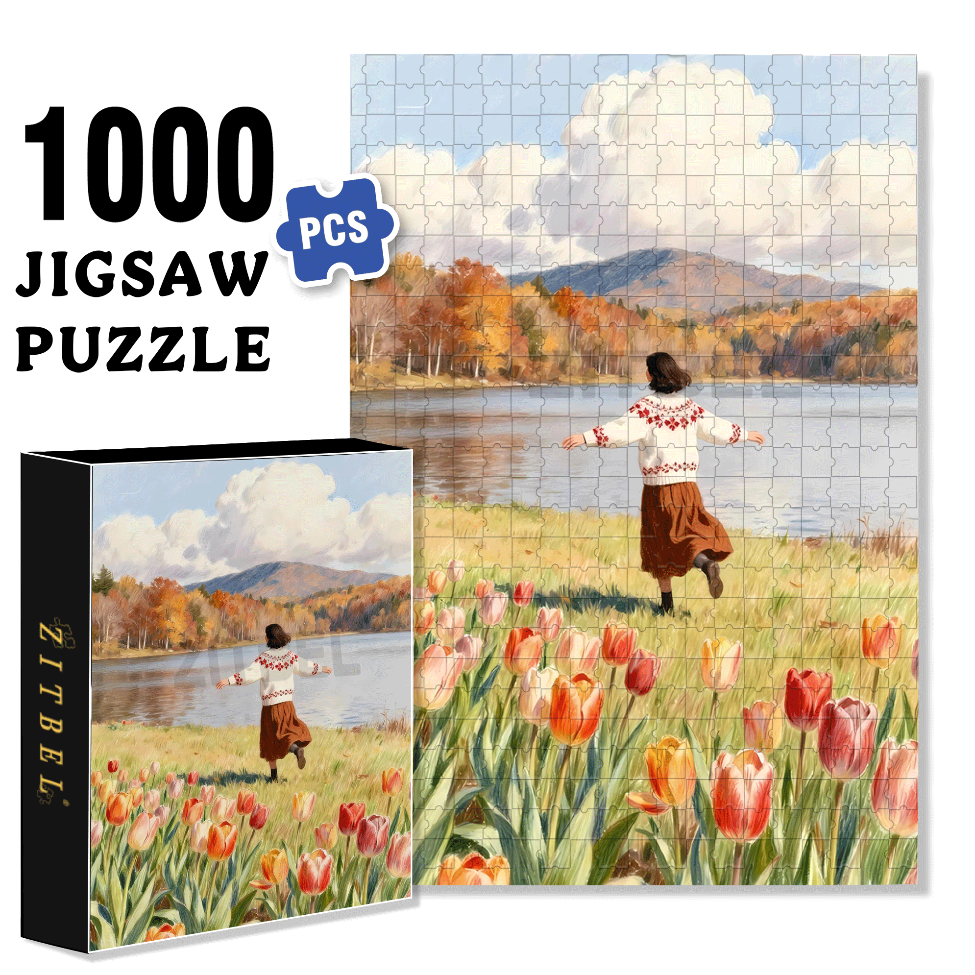 A Great Weekend Destination 13 500pcs/1000pcs Jigsaw Puzzle, Scratch-Resistant, Interactive Family Game & Brain-Boosting DIY Decor, Perfect for Halloween, Christmas & New Year Gifts, Family Puzzle Game