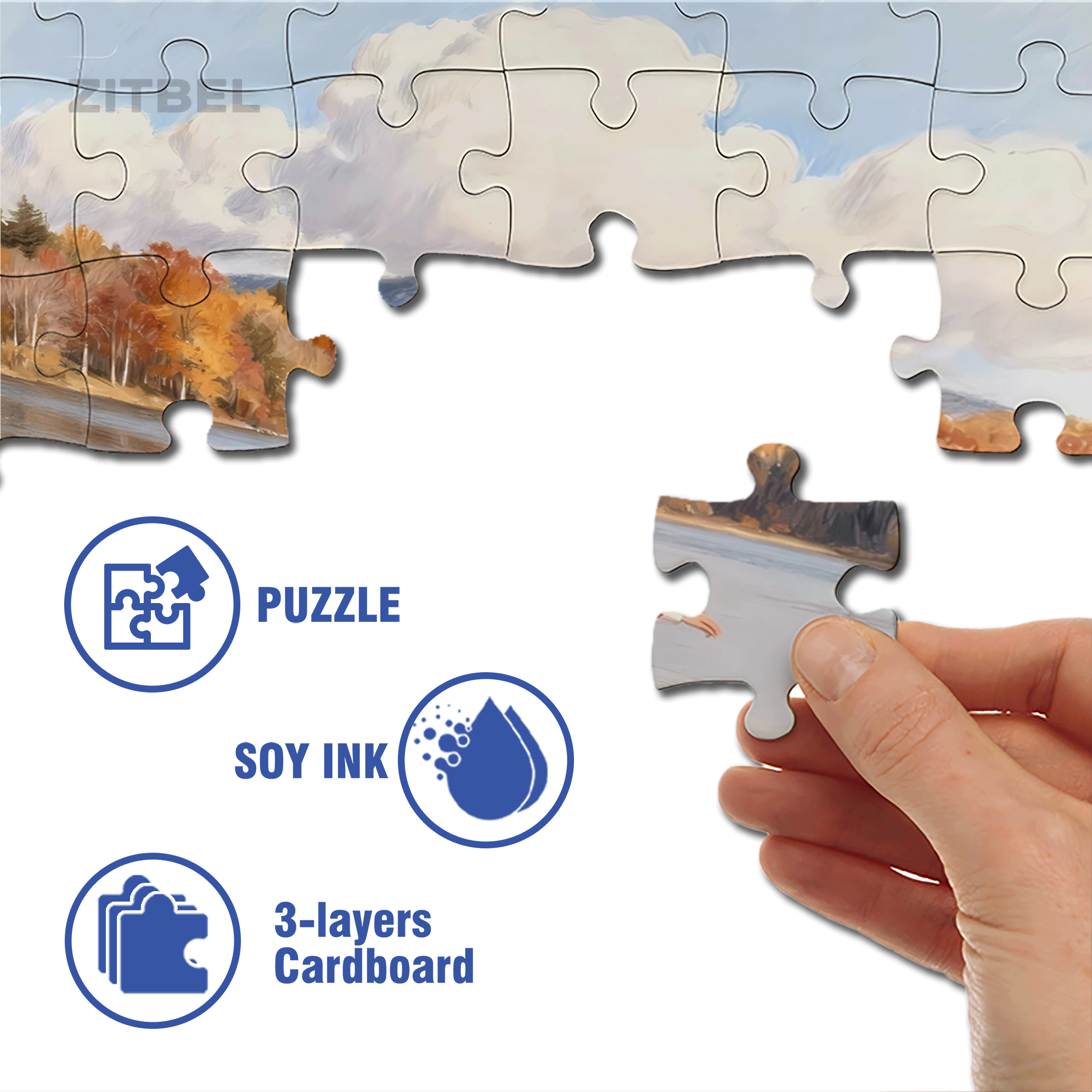 A Great Weekend Destination 13 500pcs/1000pcs Jigsaw Puzzle, Scratch-Resistant, Interactive Family Game & Brain-Boosting DIY Decor, Perfect for Halloween, Christmas & New Year Gifts, Family Puzzle Game