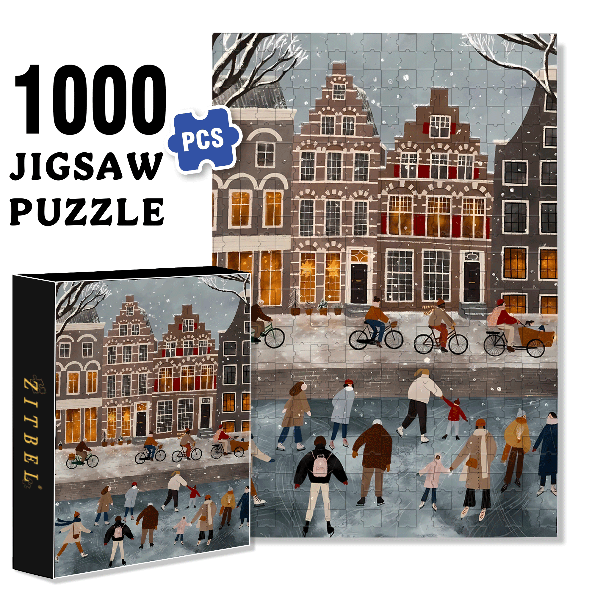 A Great Weekend Destination 2 500pcs/1000pcs Jigsaw Puzzle, Scratch-Resistant, Interactive Family Game & Brain-Boosting DIY Decor, Perfect for Halloween, Christmas & New Year Gifts, Family Puzzle Game