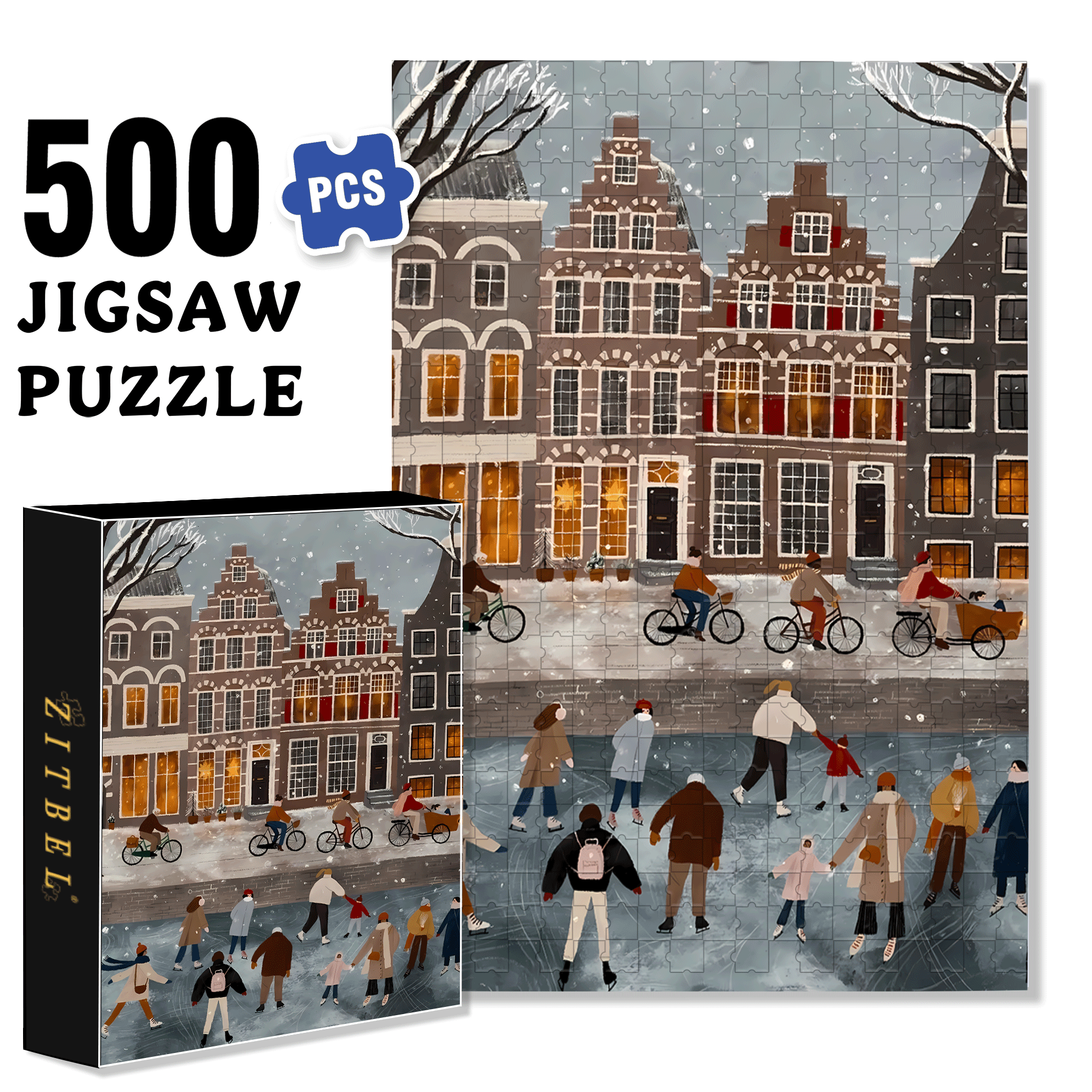 A Great Weekend Destination 2 500pcs/1000pcs Jigsaw Puzzle, Scratch-Resistant, Interactive Family Game & Brain-Boosting DIY Decor, Perfect for Halloween, Christmas & New Year Gifts, Family Puzzle Game