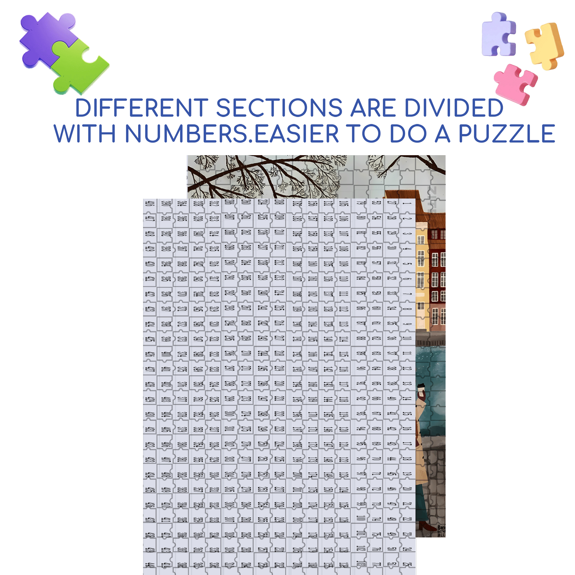 A Great Weekend Destination 3 500pcs/1000pcs Jigsaw Puzzle, Scratch-Resistant, Interactive Family Game & Brain-Boosting DIY Decor, Perfect for Halloween, Christmas & New Year Gifts, Family Puzzle Game