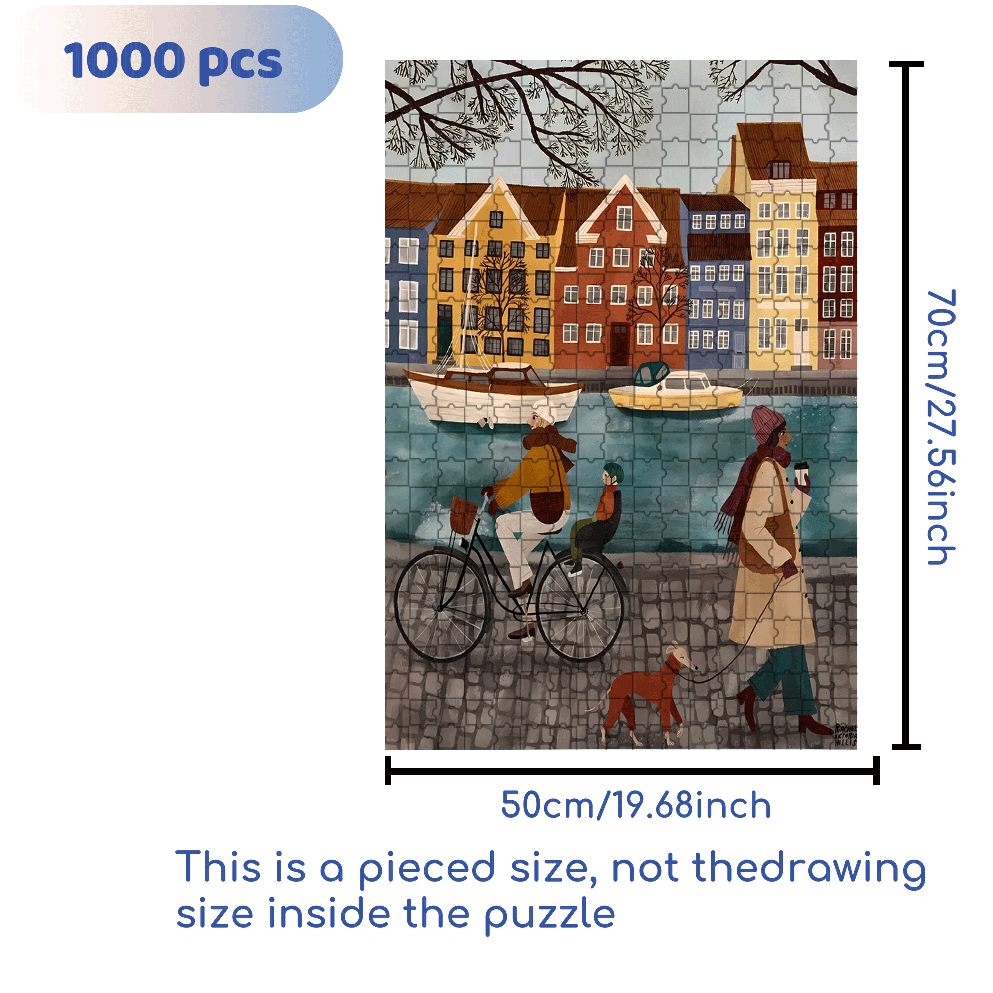 A Great Weekend Destination 3 500pcs/1000pcs Jigsaw Puzzle, Scratch-Resistant, Interactive Family Game & Brain-Boosting DIY Decor, Perfect for Halloween, Christmas & New Year Gifts, Family Puzzle Game