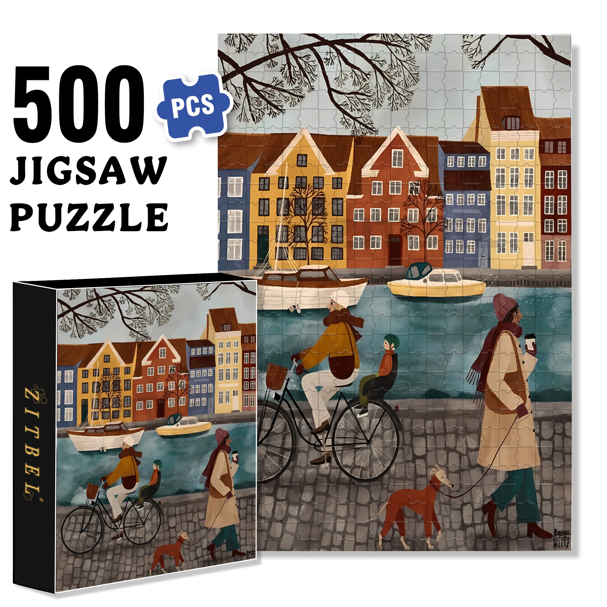 A Great Weekend Destination 3 500pcs/1000pcs Jigsaw Puzzle, Scratch-Resistant, Interactive Family Game & Brain-Boosting DIY Decor, Perfect for Halloween, Christmas & New Year Gifts, Family Puzzle Game
