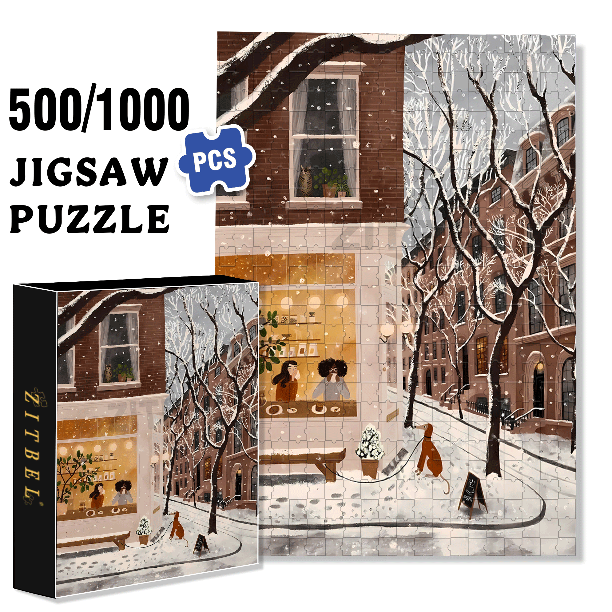 A Great Weekend Destination 4 500pcs/1000pcs Jigsaw Puzzle, Scratch-Resistant, Interactive Family Game & Brain-Boosting DIY Decor, Perfect for Halloween, Christmas & New Year Gifts, Family Puzzle Game