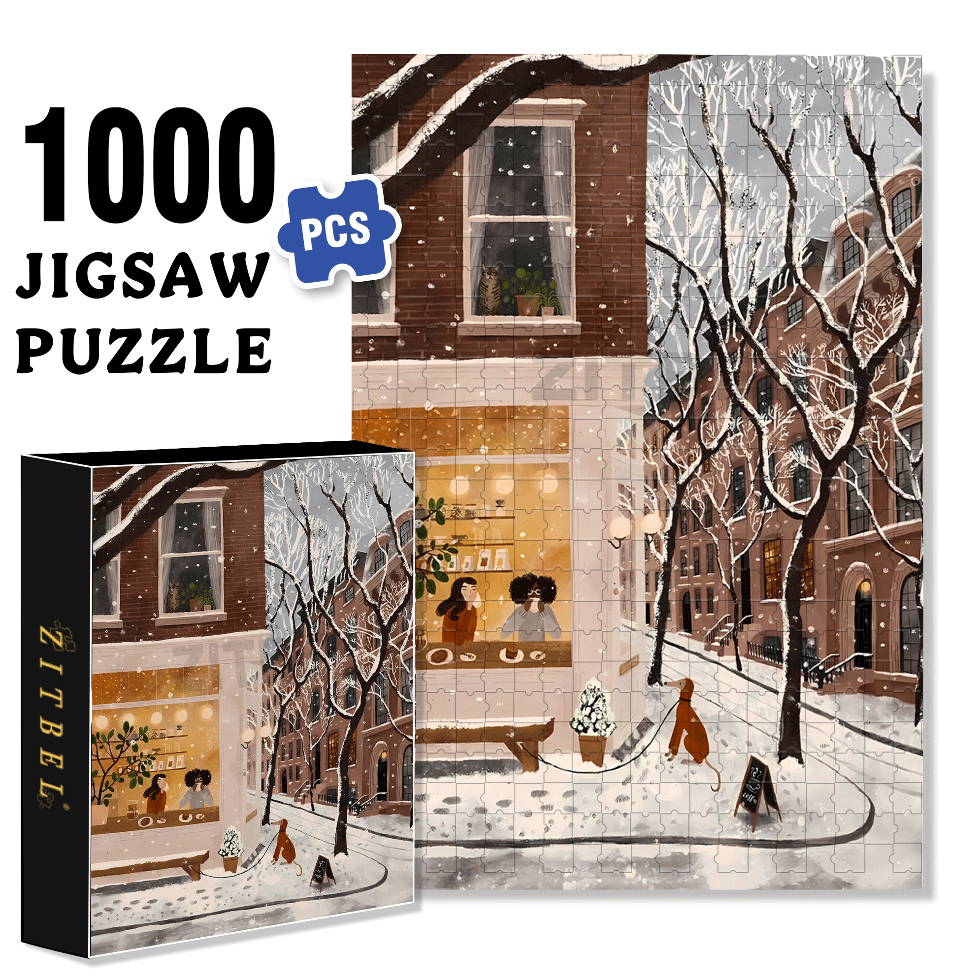 A Great Weekend Destination 4 500pcs/1000pcs Jigsaw Puzzle, Scratch-Resistant, Interactive Family Game & Brain-Boosting DIY Decor, Perfect for Halloween, Christmas & New Year Gifts, Family Puzzle Game