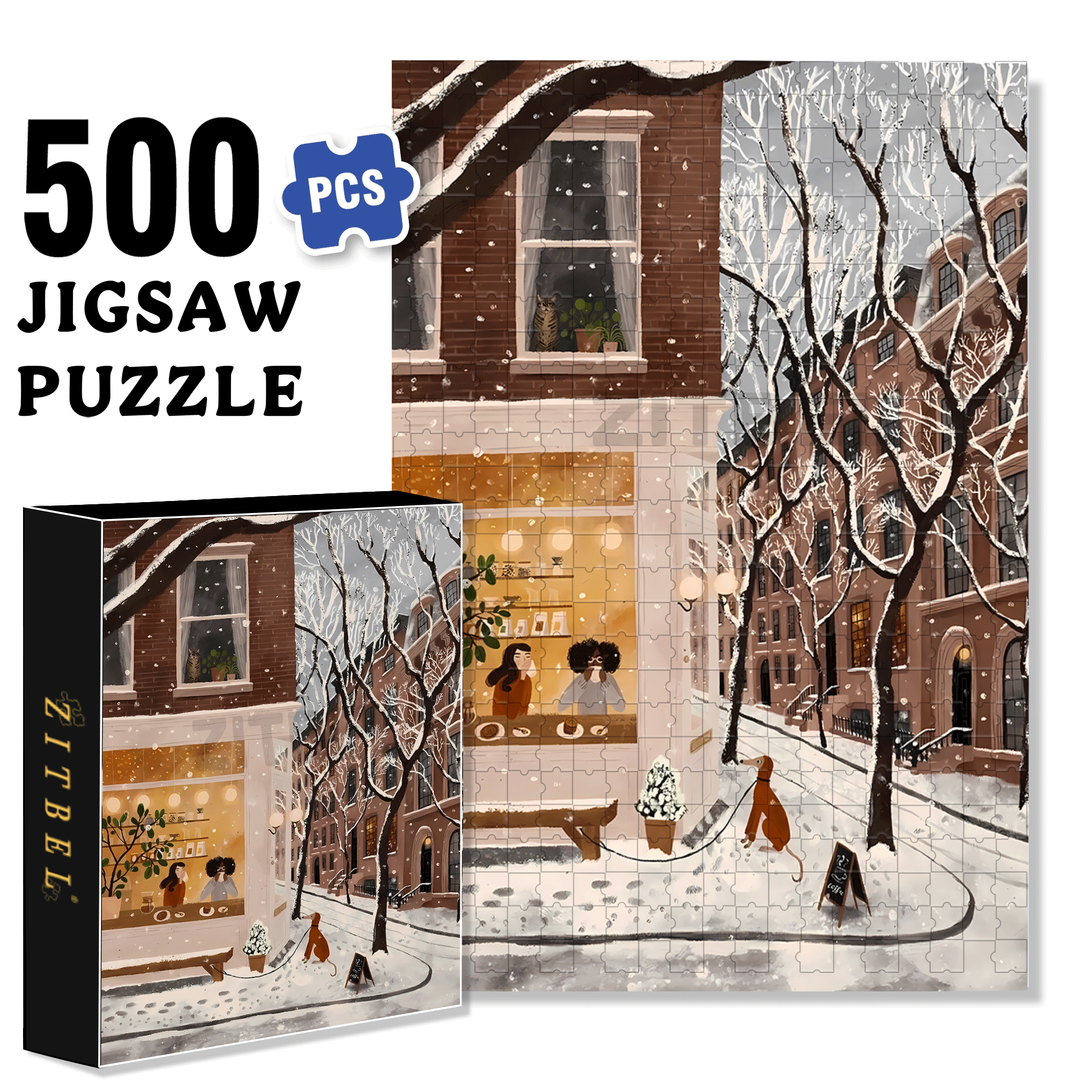 A Great Weekend Destination 4 500pcs/1000pcs Jigsaw Puzzle, Scratch-Resistant, Interactive Family Game & Brain-Boosting DIY Decor, Perfect for Halloween, Christmas & New Year Gifts, Family Puzzle Game
