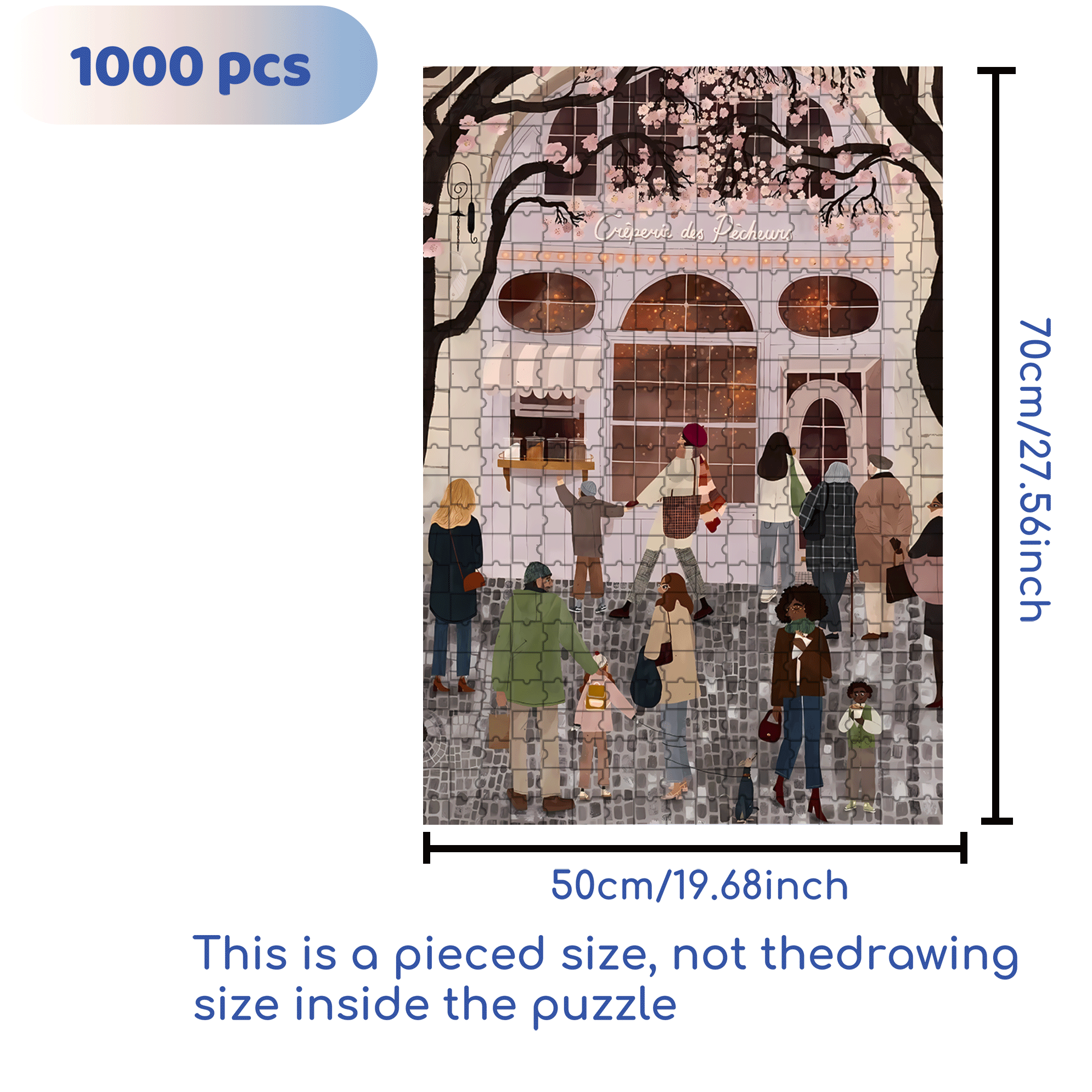 A Great Weekend Destination 5 500pcs/1000pcs Jigsaw Puzzle, Scratch-Resistant, Interactive Family Game & Brain-Boosting DIY Decor, Perfect for Halloween, Christmas & New Year Gifts, Family Puzzle Game