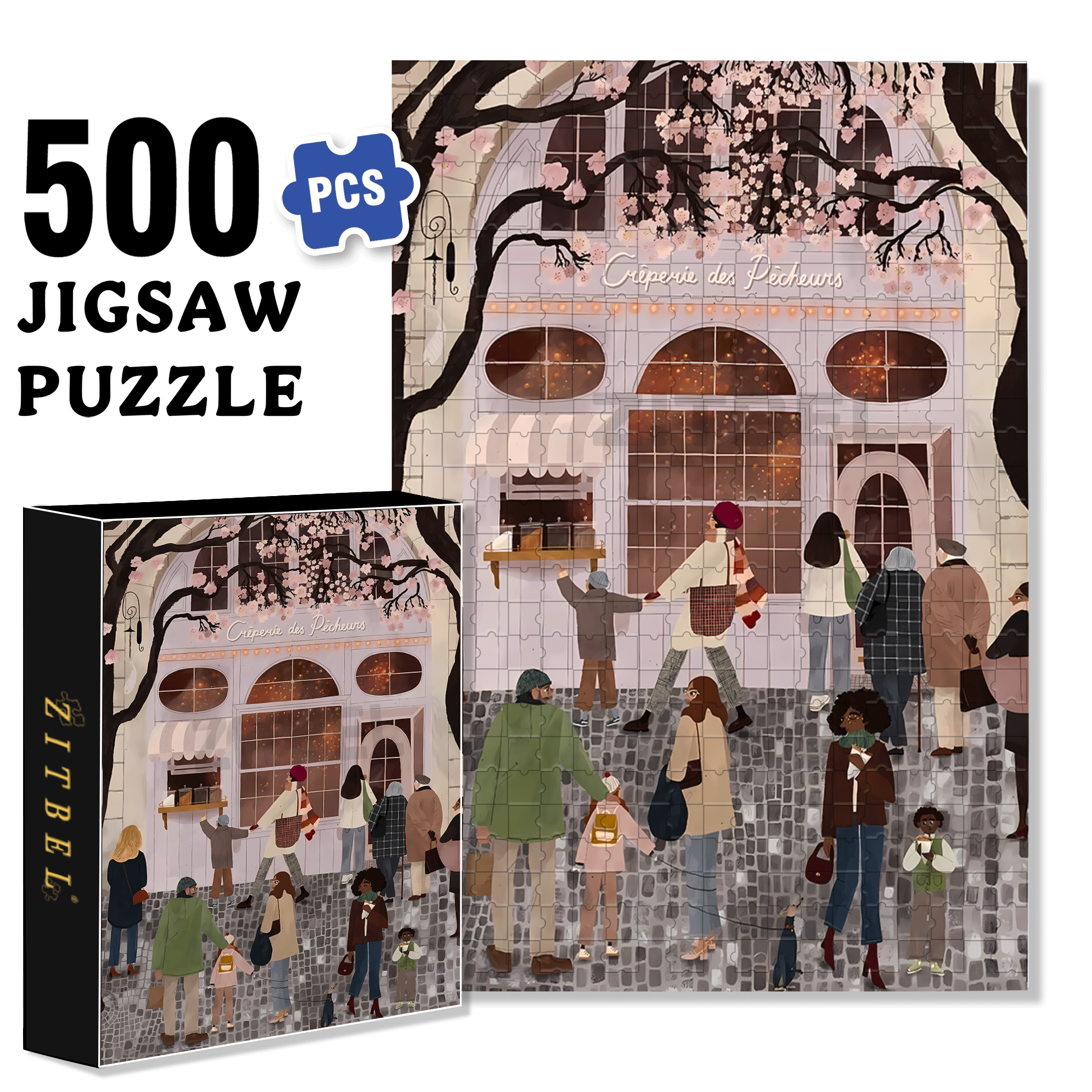 A Great Weekend Destination 5 500pcs/1000pcs Jigsaw Puzzle, Scratch-Resistant, Interactive Family Game & Brain-Boosting DIY Decor, Perfect for Halloween, Christmas & New Year Gifts, Family Puzzle Game