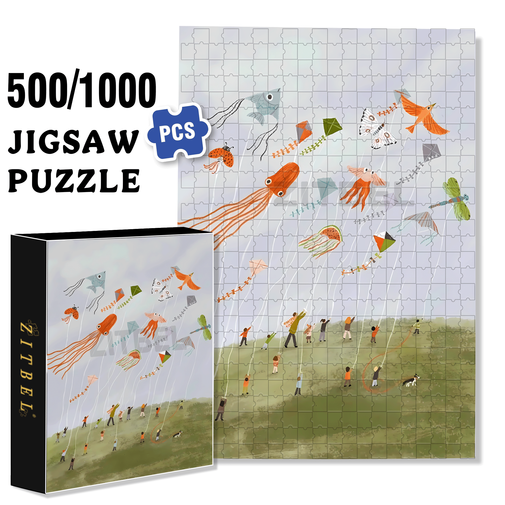 A Great Weekend Destination 7 500pcs/1000pcs Jigsaw Puzzle, Scratch-Resistant, Interactive Family Game & Brain-Boosting DIY Decor, Perfect for Halloween, Christmas & New Year Gifts, Family Puzzle Game