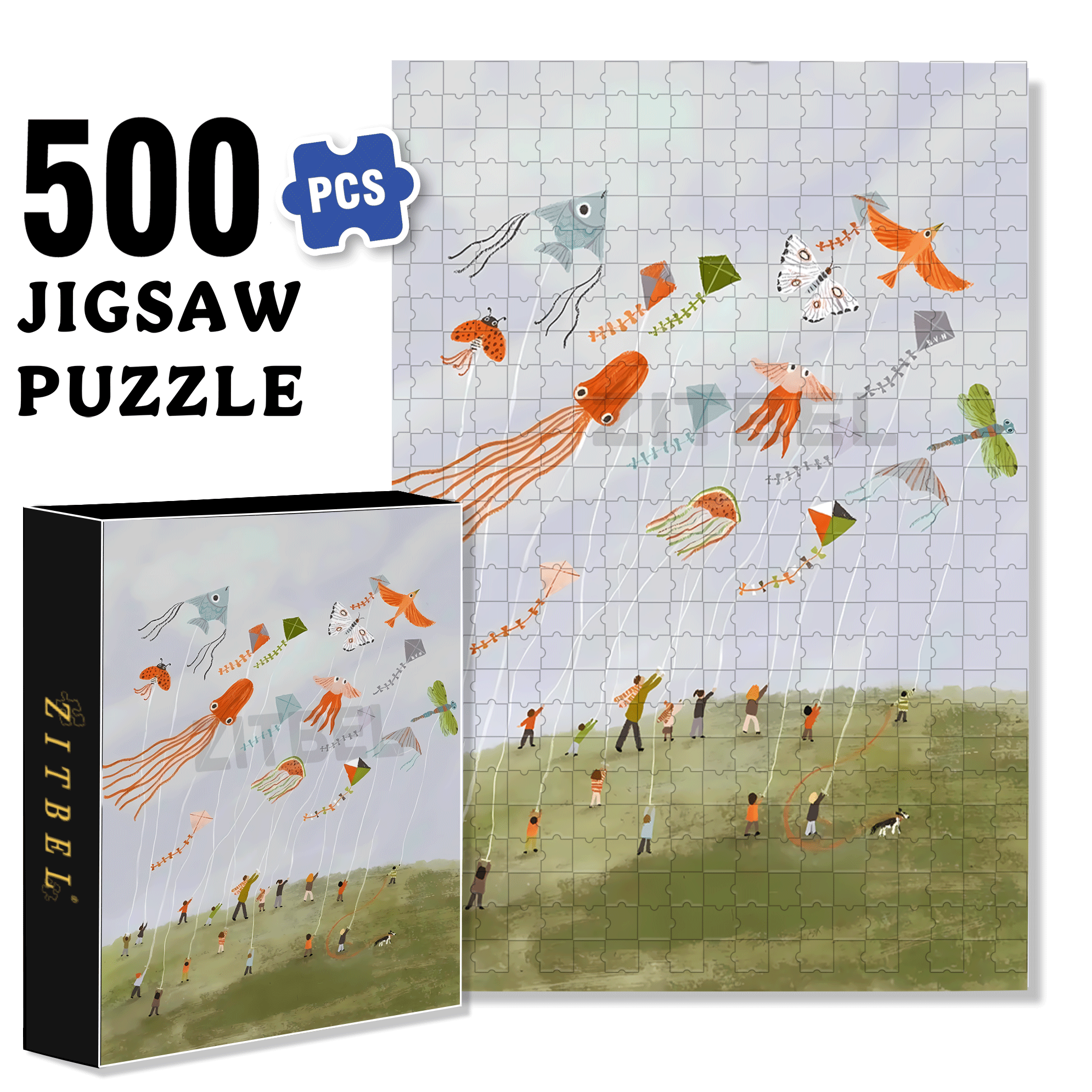 A Great Weekend Destination 7 500pcs/1000pcs Jigsaw Puzzle, Scratch-Resistant, Interactive Family Game & Brain-Boosting DIY Decor, Perfect for Halloween, Christmas & New Year Gifts, Family Puzzle Game