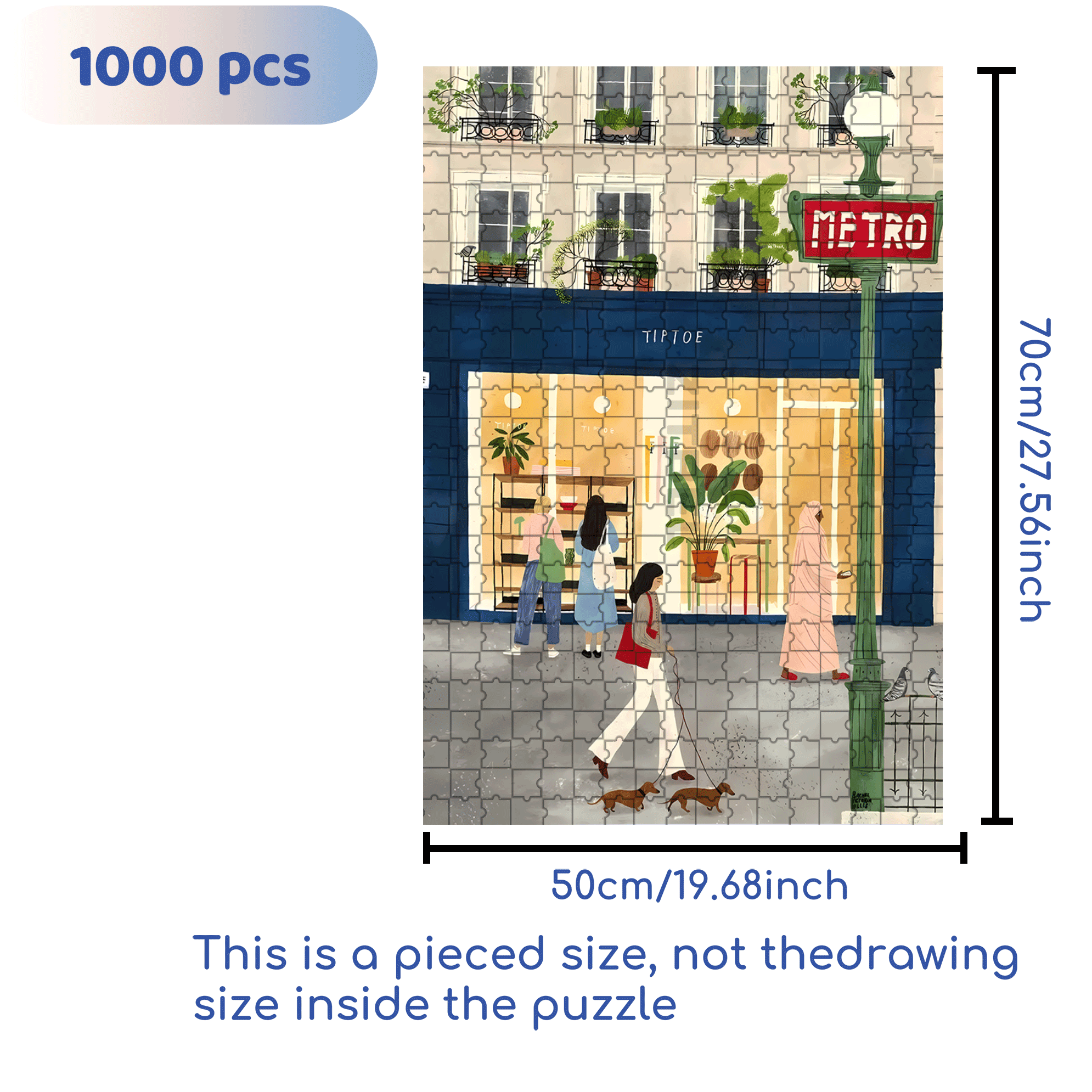 A Great Weekend Destination 8 500pcs/1000pcs Jigsaw Puzzle, Scratch-Resistant, Interactive Family Game & Brain-Boosting DIY Decor, Perfect for Halloween, Christmas & New Year Gifts, Family Puzzle Game