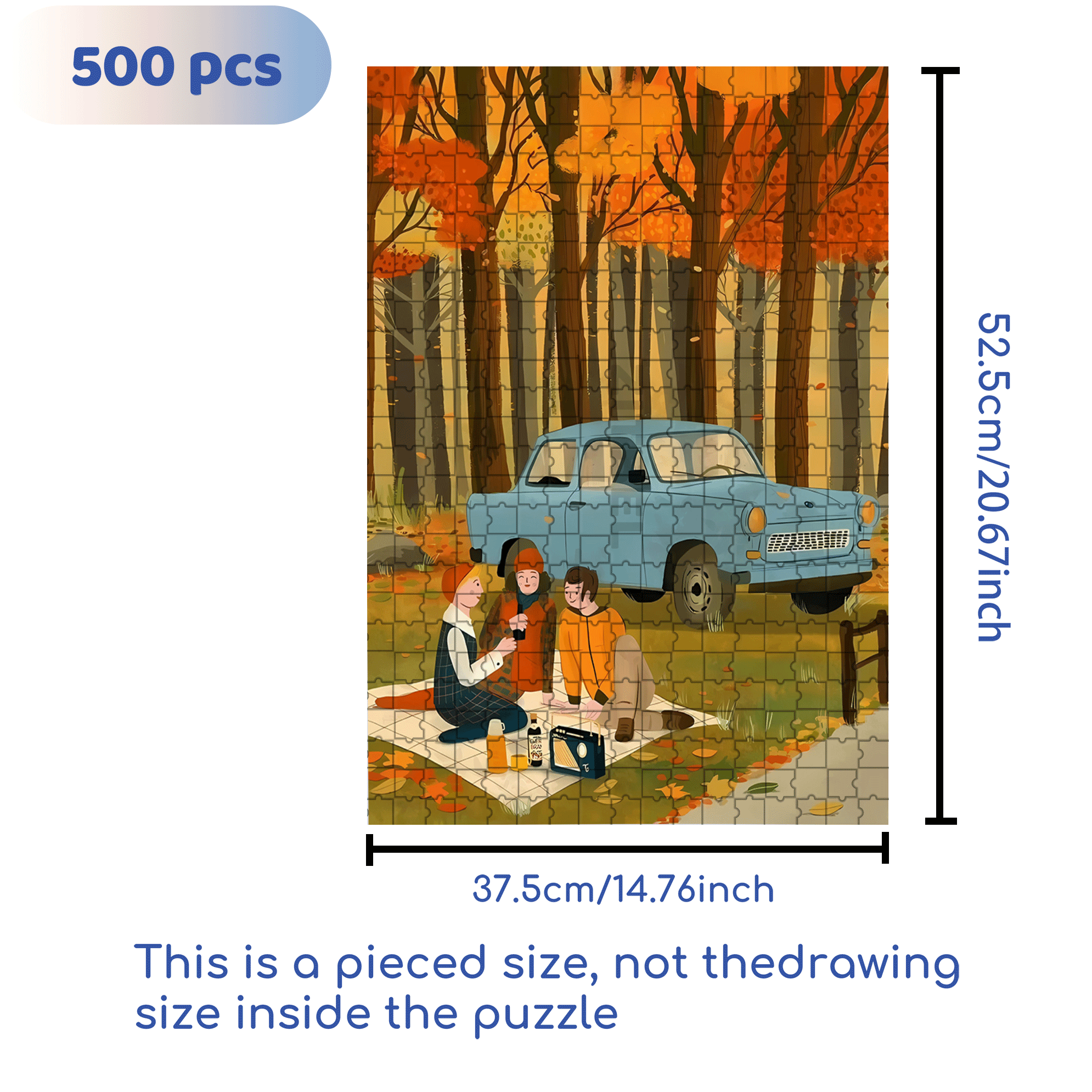 A Great Weekend Destination 9 500pcs/1000pcs Jigsaw Puzzle, Scratch-Resistant, Interactive Family Game & Brain-Boosting DIY Decor, Perfect for Halloween, Christmas & New Year Gifts, Family Puzzle Game