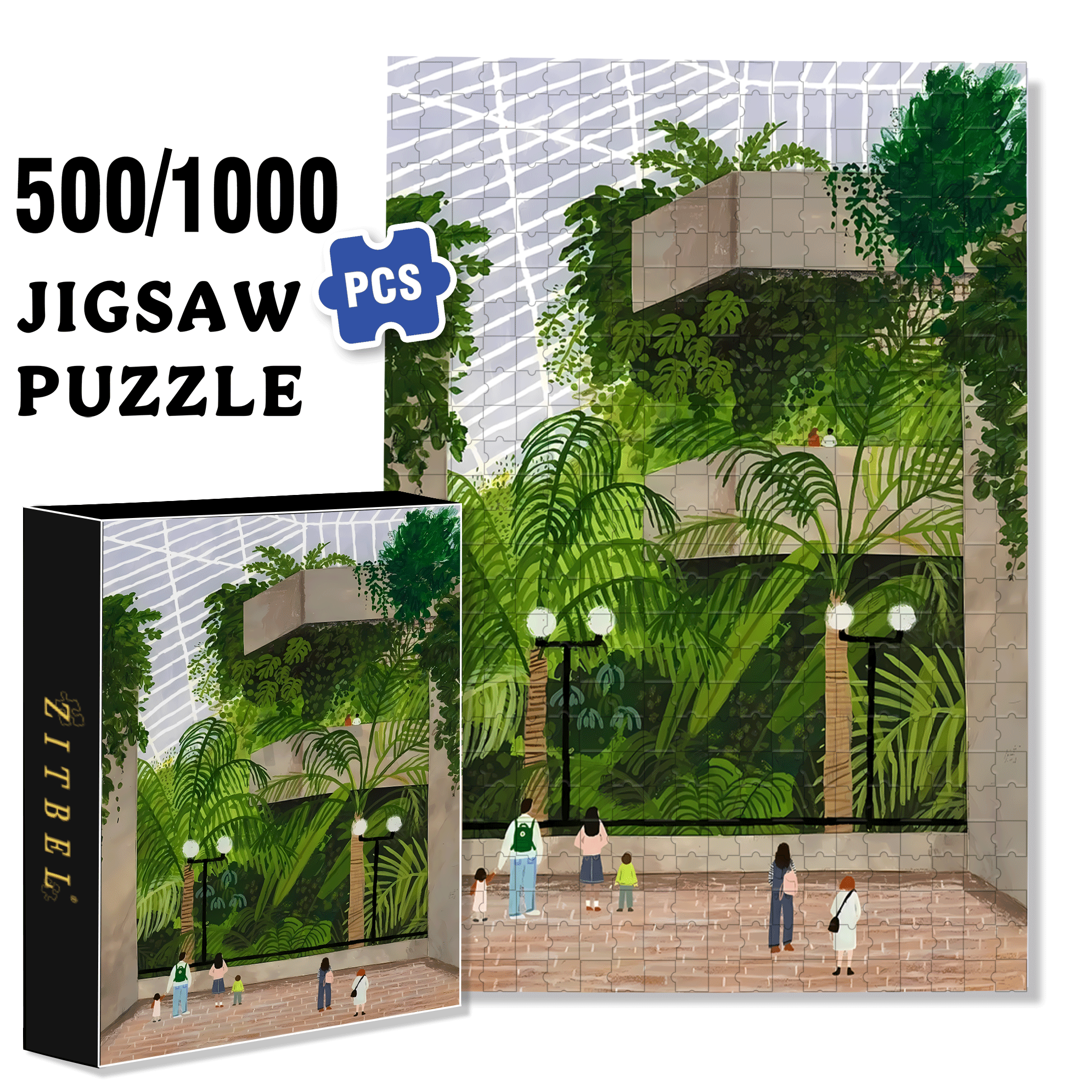 A Great Weekend Destination 500pcs/1000pcs Jigsaw Puzzle, Scratch-Resistant, Interactive Family Game & Brain-Boosting DIY Decor, Perfect for Halloween, Christmas & New Year Gifts, Family Puzzle Game