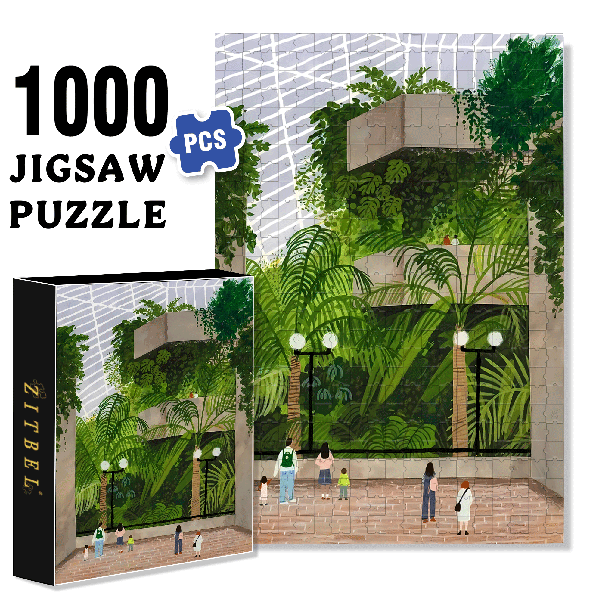 A Great Weekend Destination 500pcs/1000pcs Jigsaw Puzzle, Scratch-Resistant, Interactive Family Game & Brain-Boosting DIY Decor, Perfect for Halloween, Christmas & New Year Gifts, Family Puzzle Game