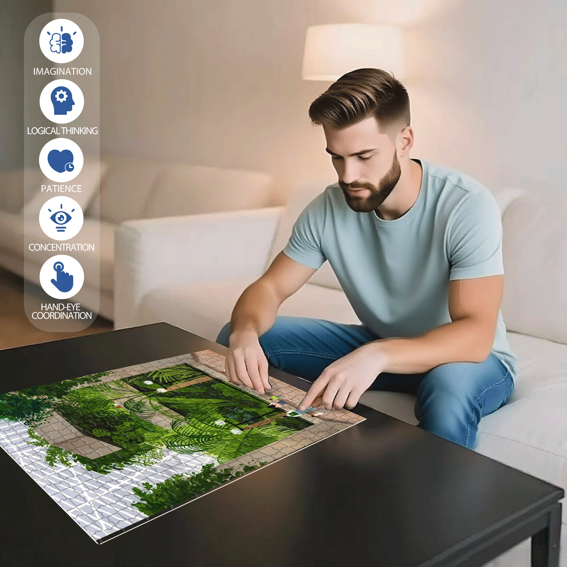 A Great Weekend Destination 500pcs/1000pcs Jigsaw Puzzle, Scratch-Resistant, Interactive Family Game & Brain-Boosting DIY Decor, Perfect for Halloween, Christmas & New Year Gifts, Family Puzzle Game