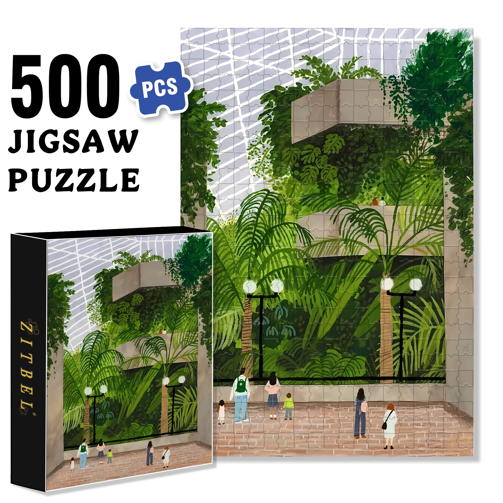 A Great Weekend Destination 500pcs/1000pcs Jigsaw Puzzle, Scratch-Resistant, Interactive Family Game & Brain-Boosting DIY Decor, Perfect for Halloween, Christmas & New Year Gifts, Family Puzzle Game