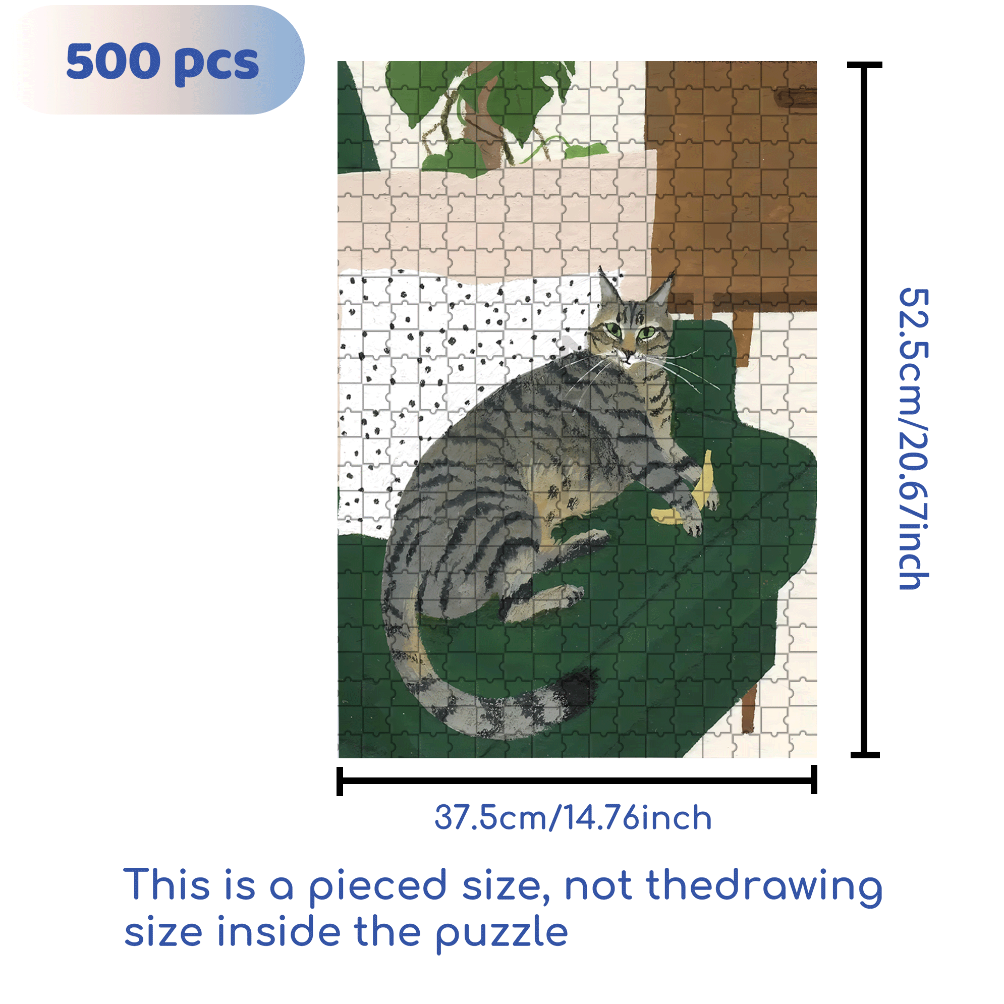 Animal Friends 11 500pcs/1000pcs Jigsaw Puzzle, Scratch-Resistant, Interactive Family Game & Brain-Boosting DIY Decor, Perfect for Halloween, Christmas & New Year Gifts, Family Puzzle Game