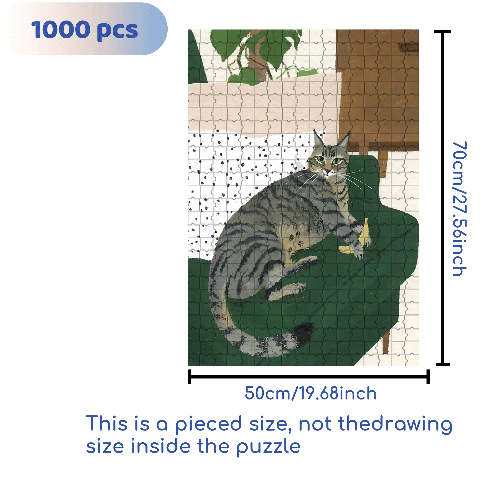 Animal Friends 11 500pcs/1000pcs Jigsaw Puzzle, Scratch-Resistant, Interactive Family Game & Brain-Boosting DIY Decor, Perfect for Halloween, Christmas & New Year Gifts, Family Puzzle Game