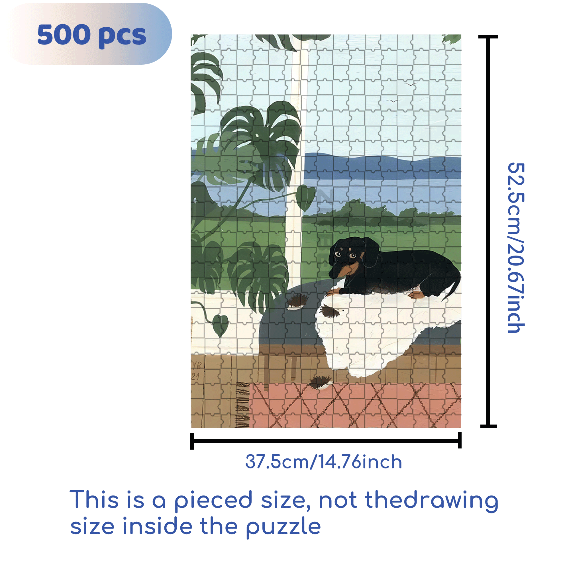 Animal Friends 12 500pcs/1000pcs Jigsaw Puzzle, Scratch-Resistant, Interactive Family Game & Brain-Boosting DIY Decor, Perfect for Halloween, Christmas & New Year Gifts, Family Puzzle Game