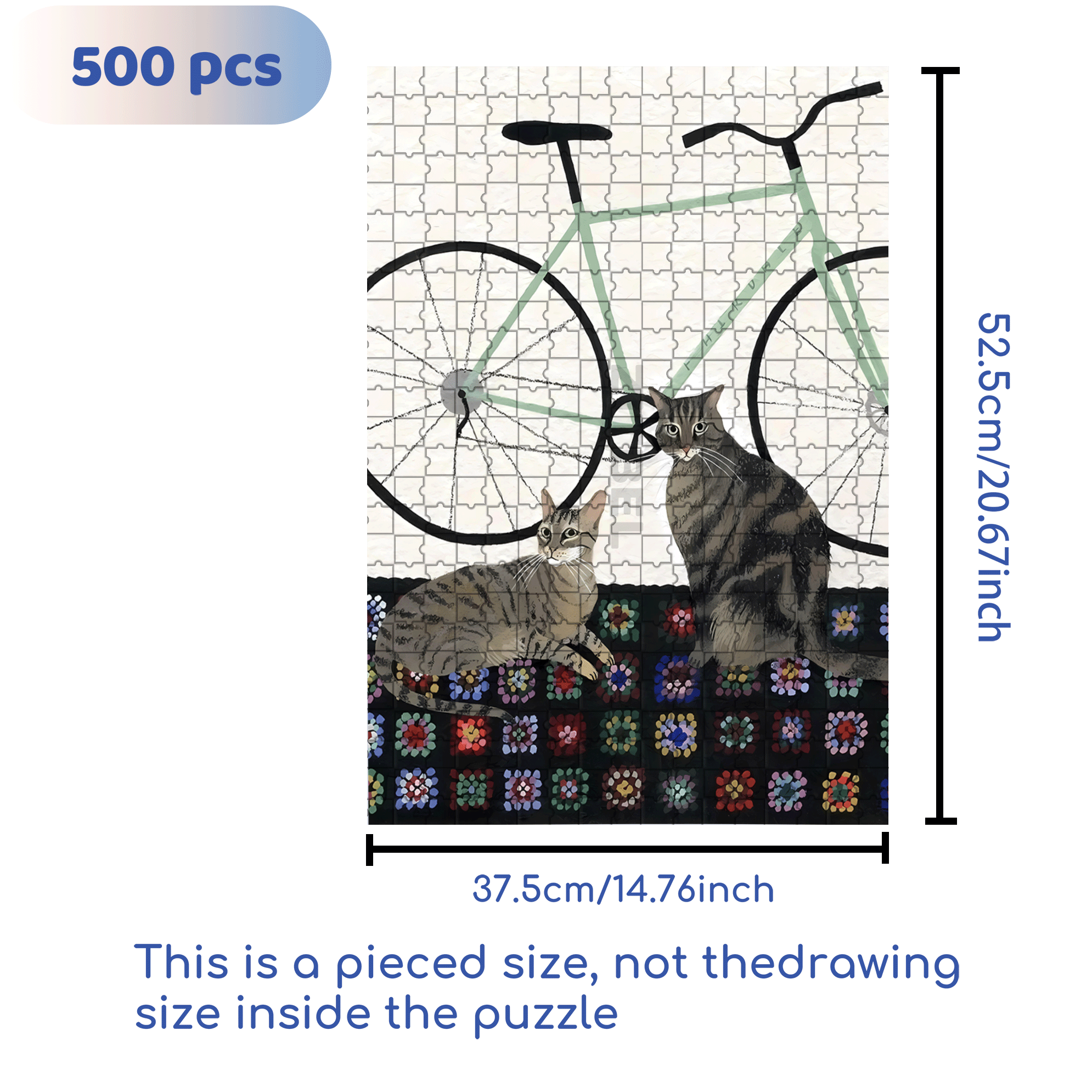 Animal Friends 13 500pcs/1000pcs Jigsaw Puzzle, Scratch-Resistant, Interactive Family Game & Brain-Boosting DIY Decor, Perfect for Halloween, Christmas & New Year Gifts, Family Puzzle Game