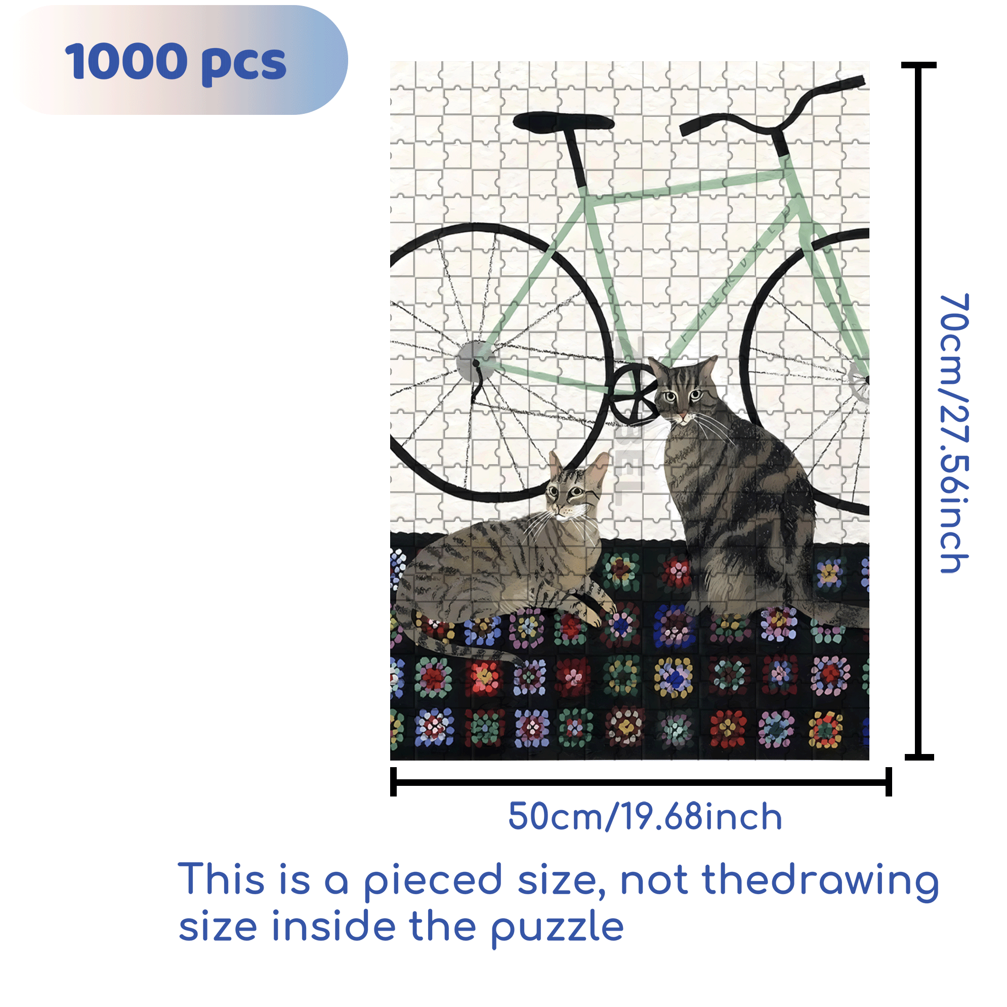 Animal Friends 13 500pcs/1000pcs Jigsaw Puzzle, Scratch-Resistant, Interactive Family Game & Brain-Boosting DIY Decor, Perfect for Halloween, Christmas & New Year Gifts, Family Puzzle Game