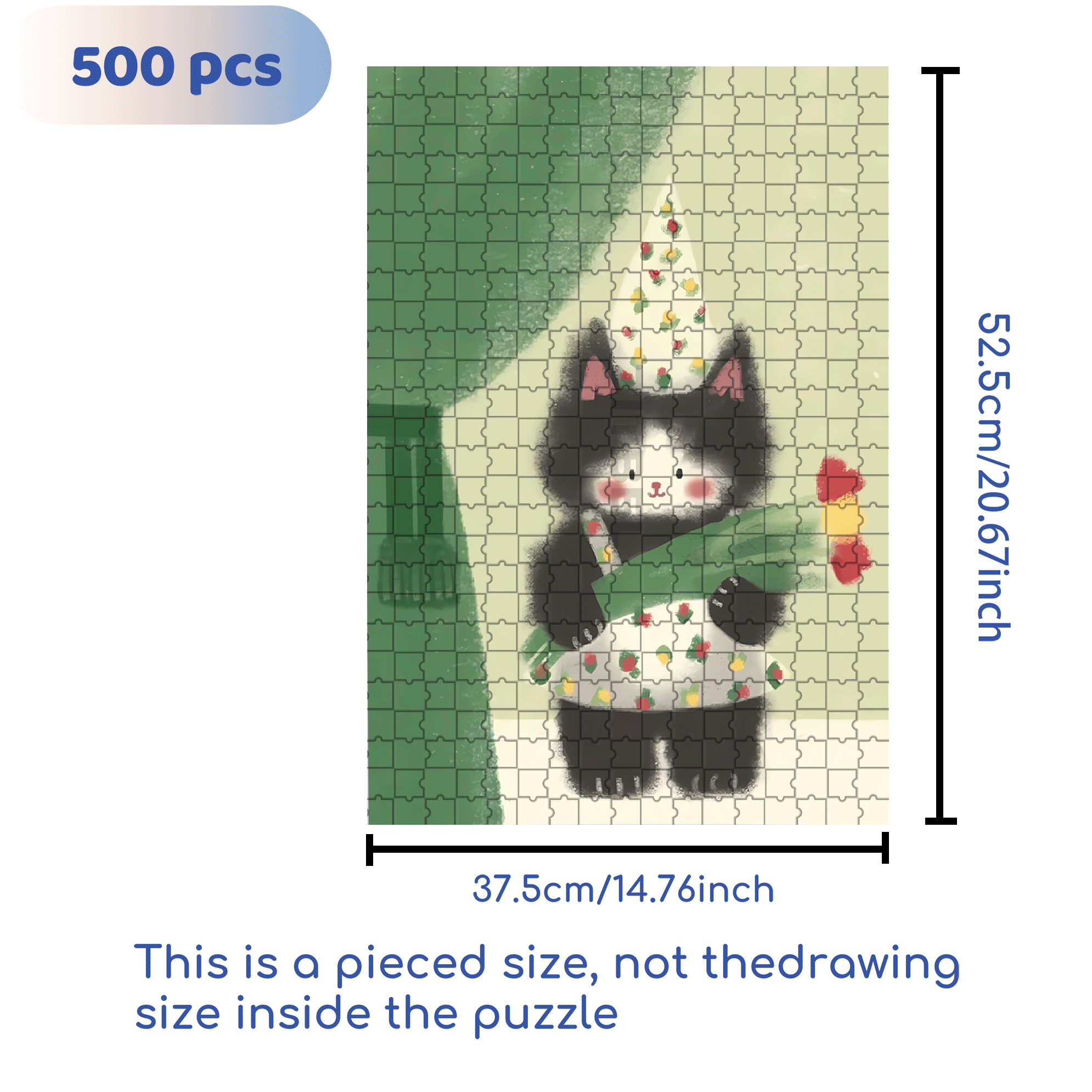 Animal Friends 2 500pcs/1000pcs Jigsaw Puzzle, Scratch-Resistant, Interactive Family Game & Brain-Boosting DIY Decor, Perfect for Halloween, Christmas & New Year Gifts, Family Puzzle Game