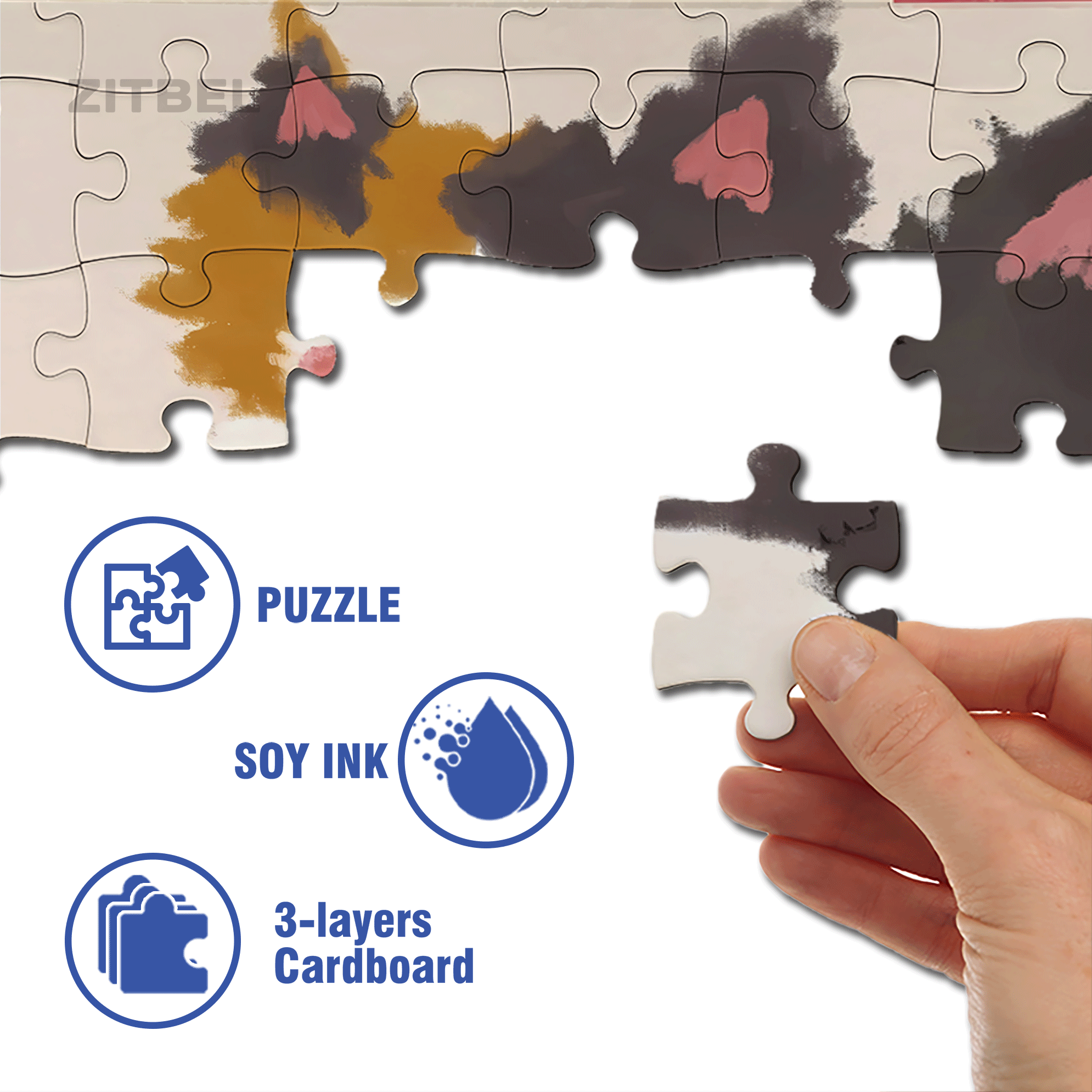 Animal Friends 3 500pcs/1000pcs Jigsaw Puzzle, Scratch-Resistant, Interactive Family Game & Brain-Boosting DIY Decor, Perfect for Halloween, Christmas & New Year Gifts, Family Puzzle Game