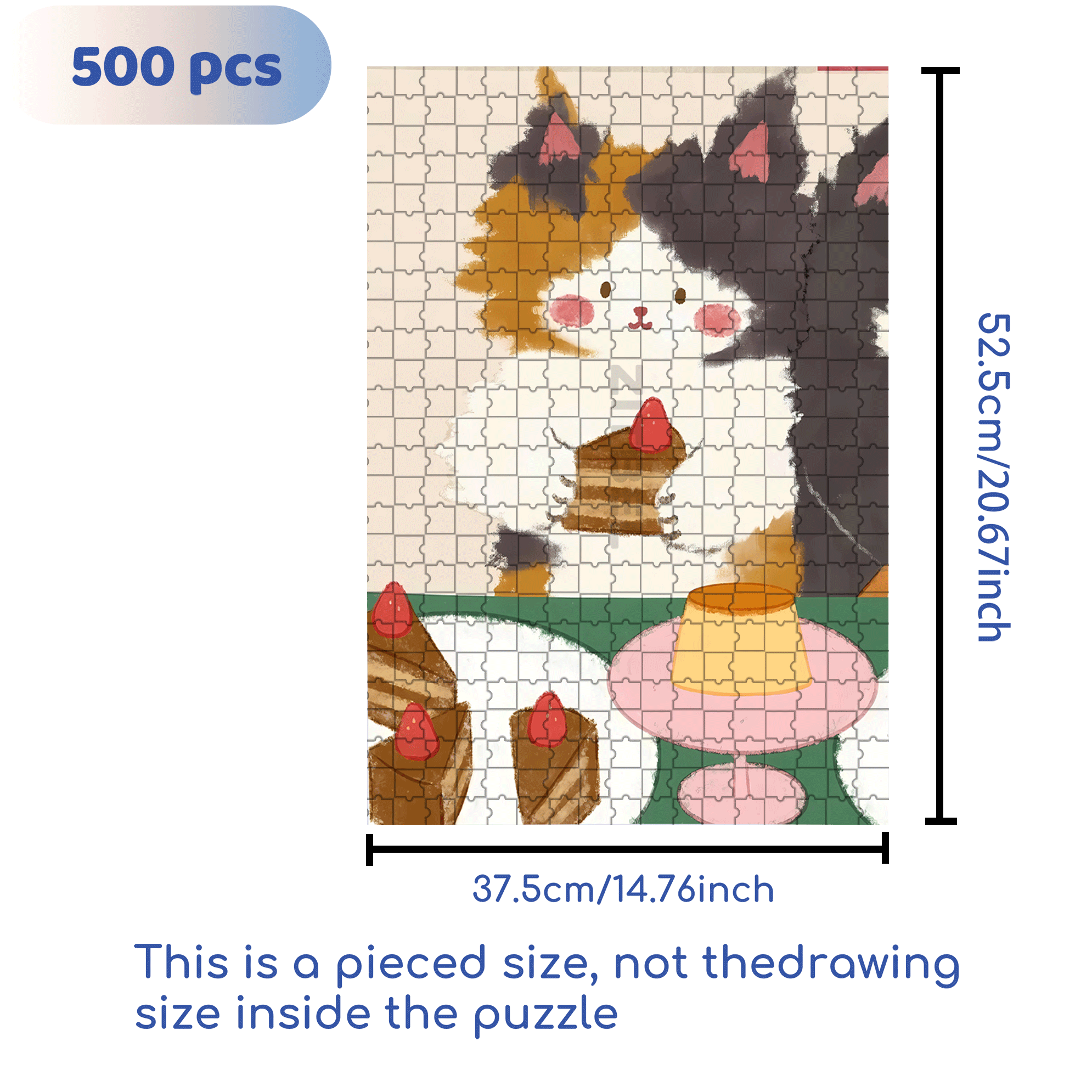 Animal Friends 3 500pcs/1000pcs Jigsaw Puzzle, Scratch-Resistant, Interactive Family Game & Brain-Boosting DIY Decor, Perfect for Halloween, Christmas & New Year Gifts, Family Puzzle Game