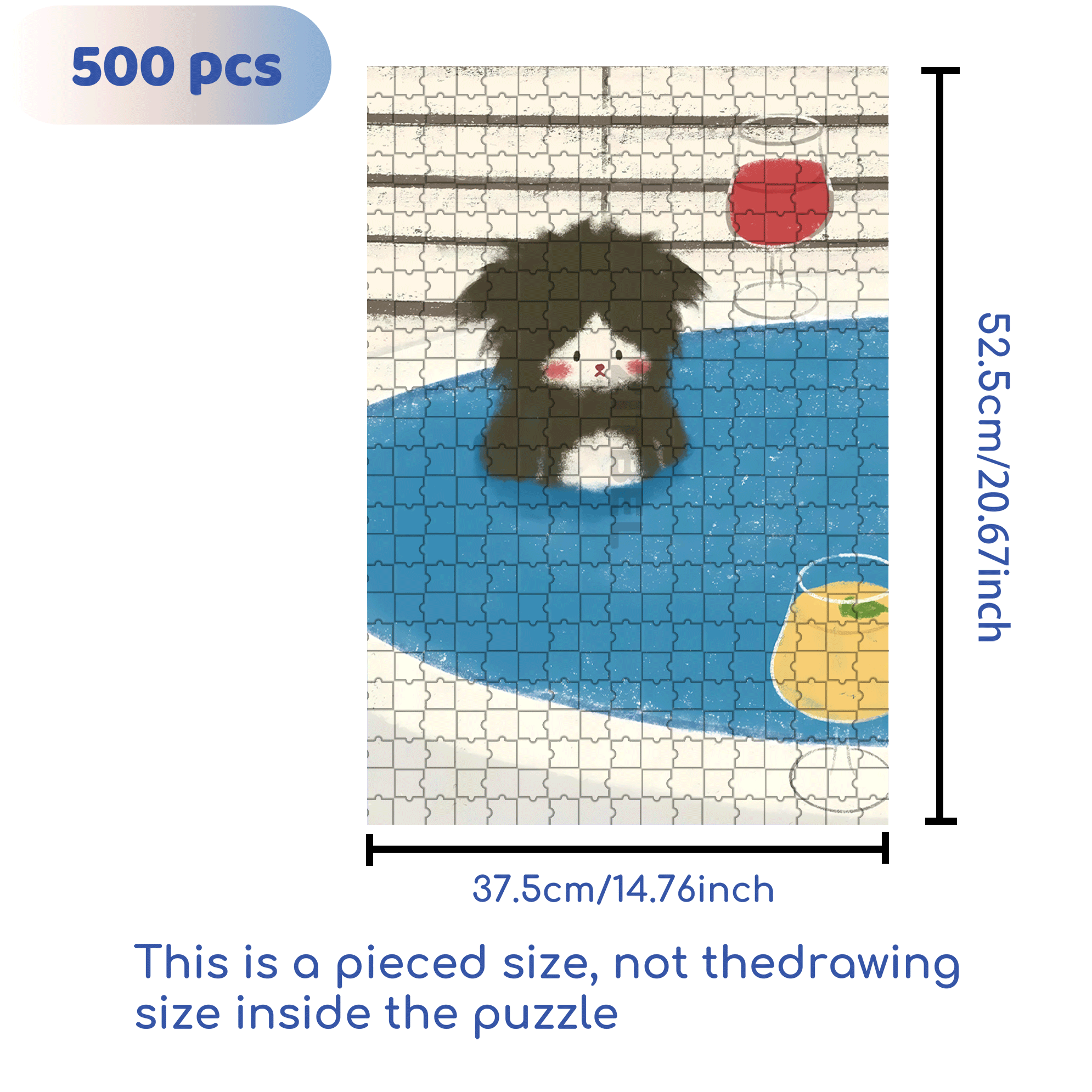 Animal Friends 4 500pcs/1000pcs Jigsaw Puzzle, Scratch-Resistant, Interactive Family Game & Brain-Boosting DIY Decor, Perfect for Halloween, Christmas & New Year Gifts, Family Puzzle Game