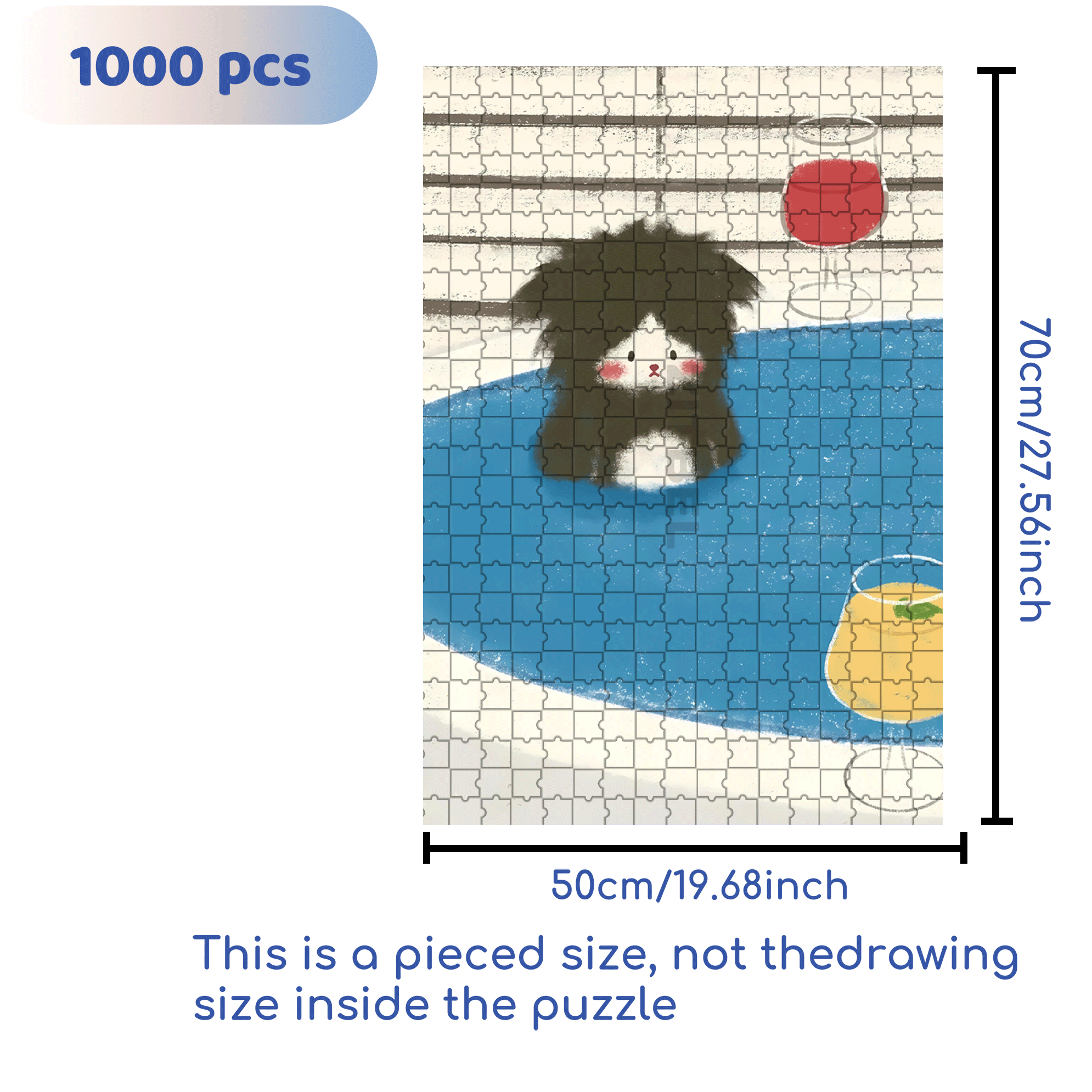 Animal Friends 4 500pcs/1000pcs Jigsaw Puzzle, Scratch-Resistant, Interactive Family Game & Brain-Boosting DIY Decor, Perfect for Halloween, Christmas & New Year Gifts, Family Puzzle Game