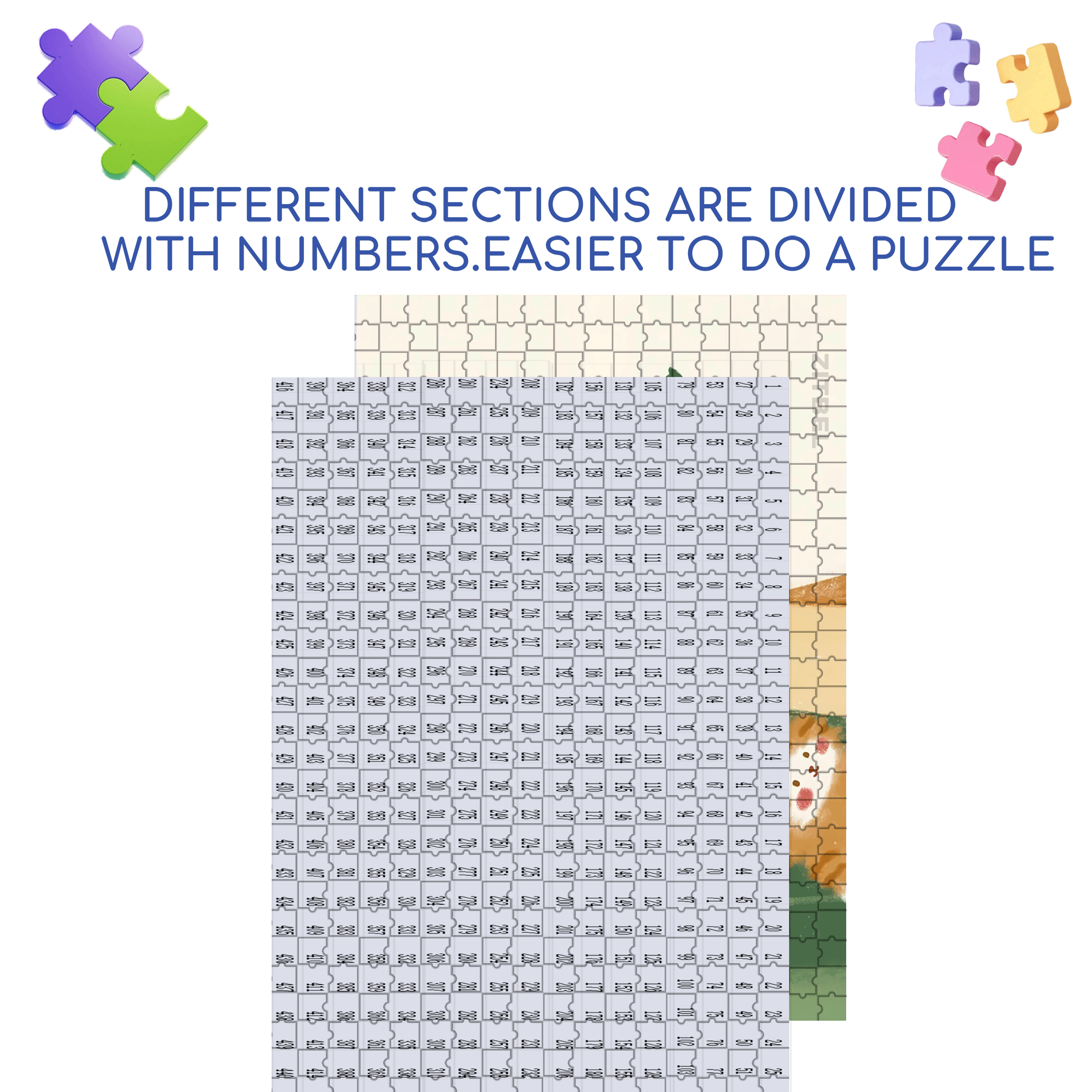Animal Friends 5 500pcs/1000pcs Jigsaw Puzzle, Scratch-Resistant, Interactive Family Game & Brain-Boosting DIY Decor, Perfect for Halloween, Christmas & New Year Gifts, Family Puzzle Game