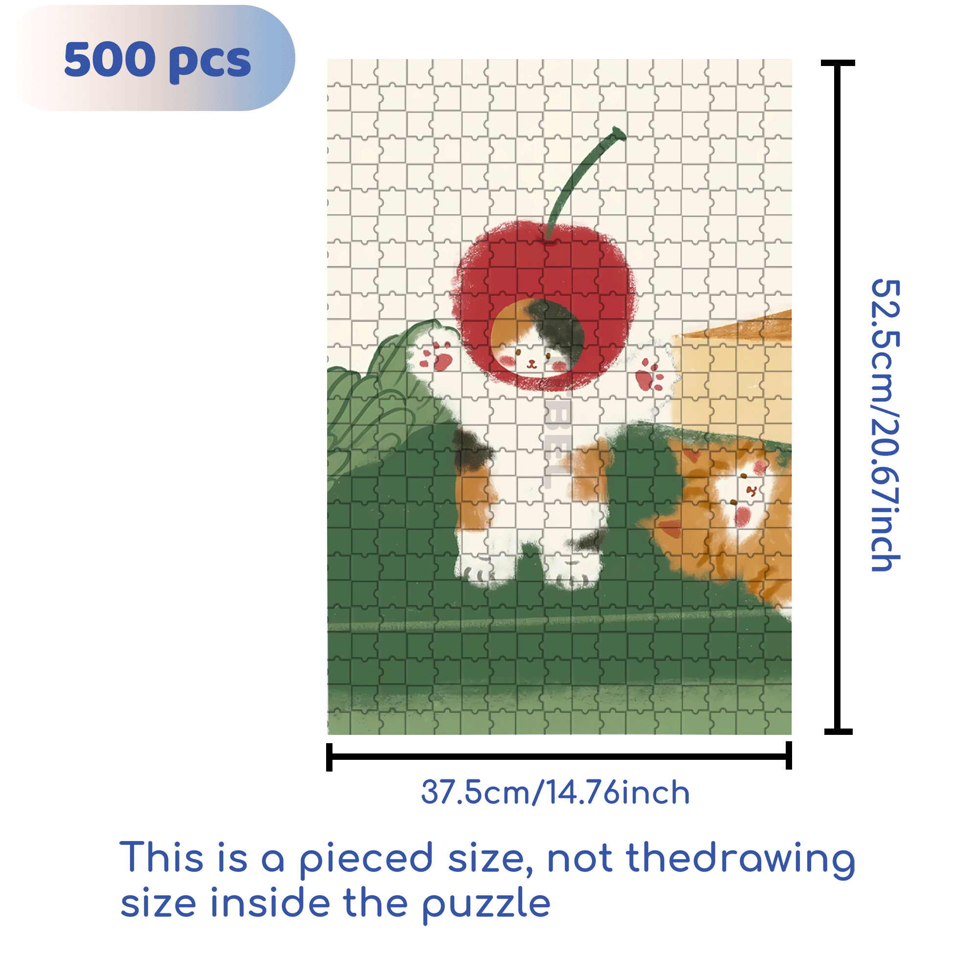 Animal Friends 5 500pcs/1000pcs Jigsaw Puzzle, Scratch-Resistant, Interactive Family Game & Brain-Boosting DIY Decor, Perfect for Halloween, Christmas & New Year Gifts, Family Puzzle Game