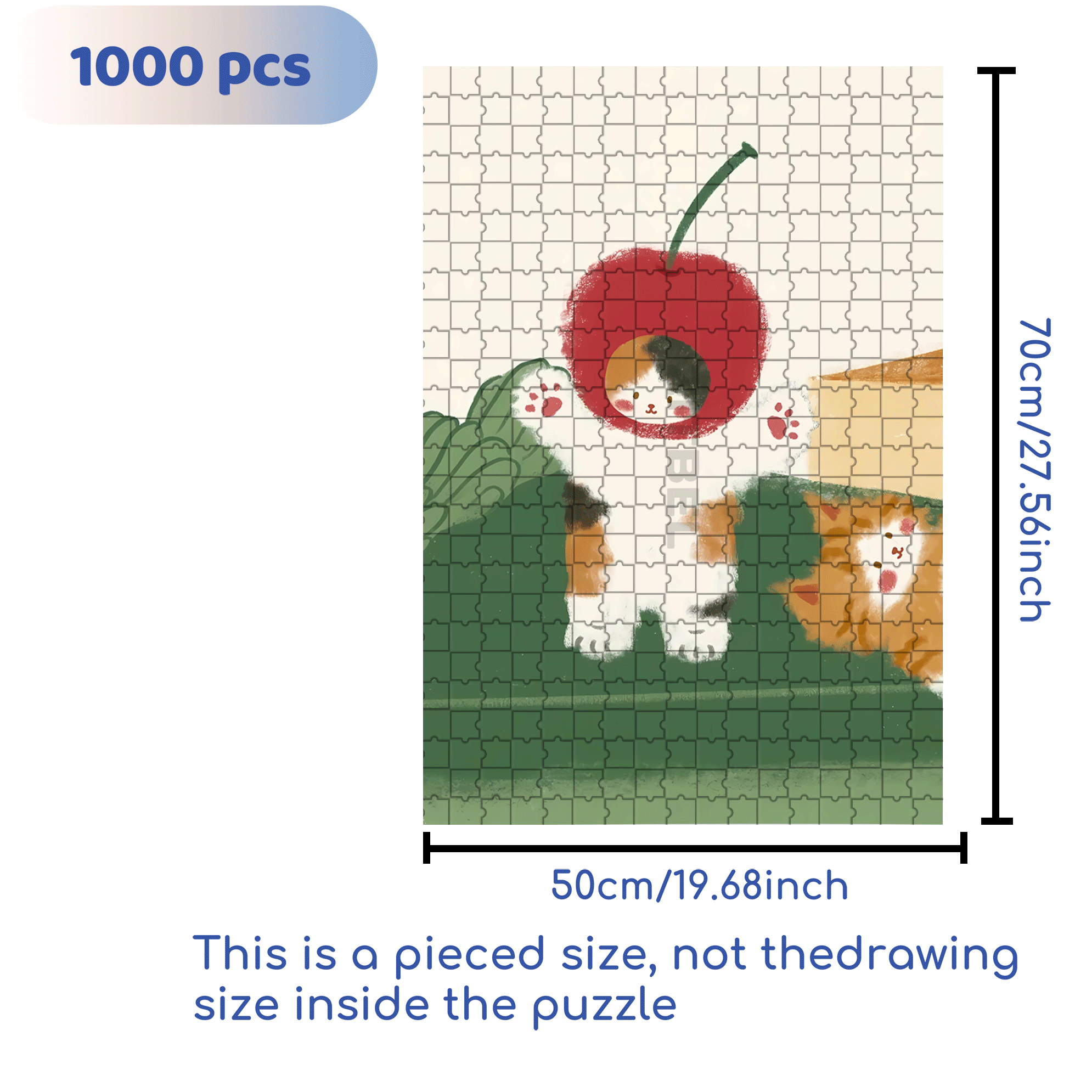 Animal Friends 5 500pcs/1000pcs Jigsaw Puzzle, Scratch-Resistant, Interactive Family Game & Brain-Boosting DIY Decor, Perfect for Halloween, Christmas & New Year Gifts, Family Puzzle Game