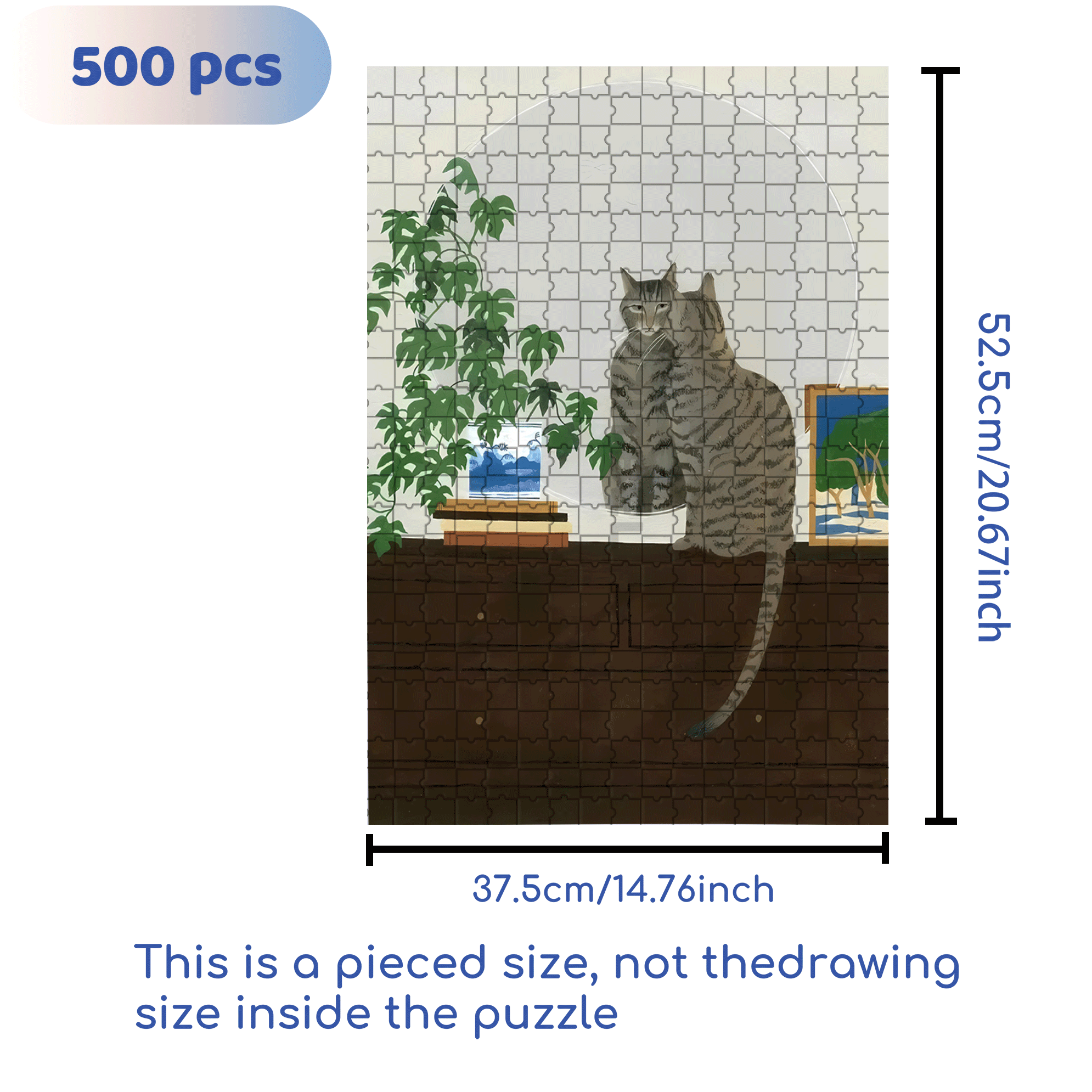 Animal Friends 7 500pcs/1000pcs Jigsaw Puzzle, Scratch-Resistant, Interactive Family Game & Brain-Boosting DIY Decor, Perfect for Halloween, Christmas & New Year Gifts, Family Puzzle Game