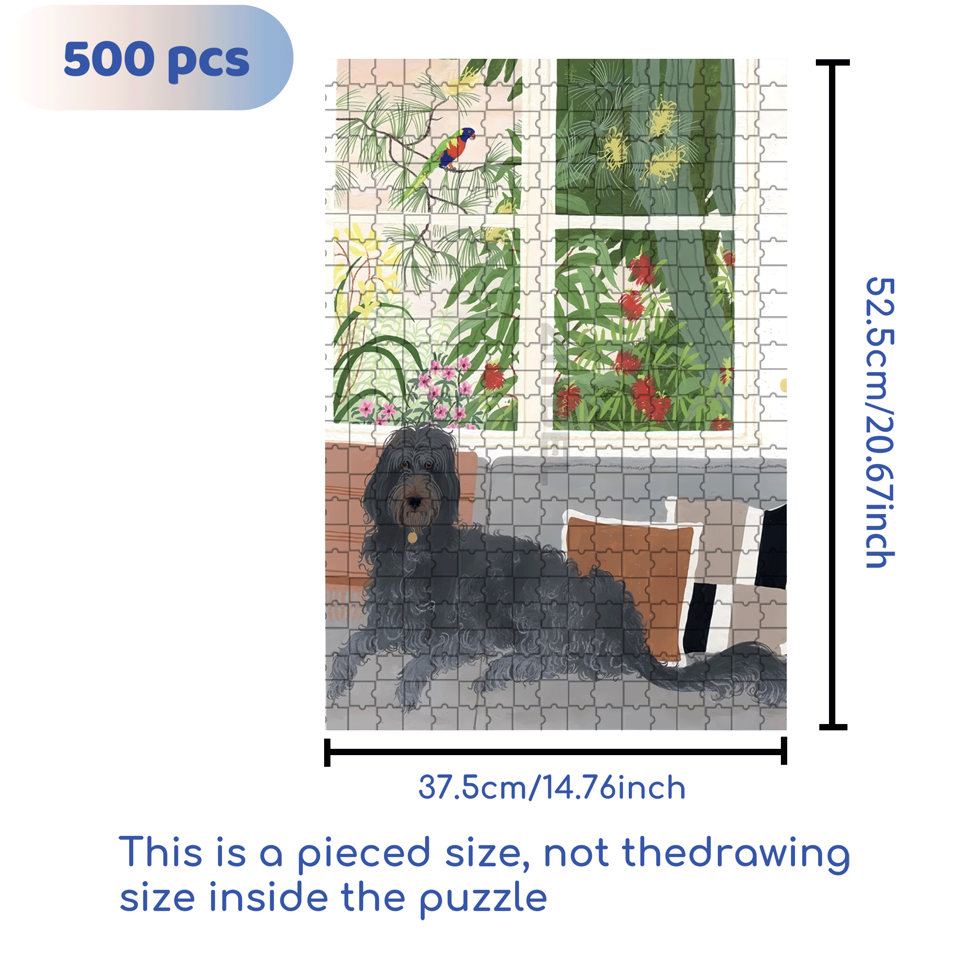 Animal Friends 8 500pcs/1000pcs Jigsaw Puzzle, Scratch-Resistant, Interactive Family Game & Brain-Boosting DIY Decor, Perfect for Halloween, Christmas & New Year Gifts, Family Puzzle Game