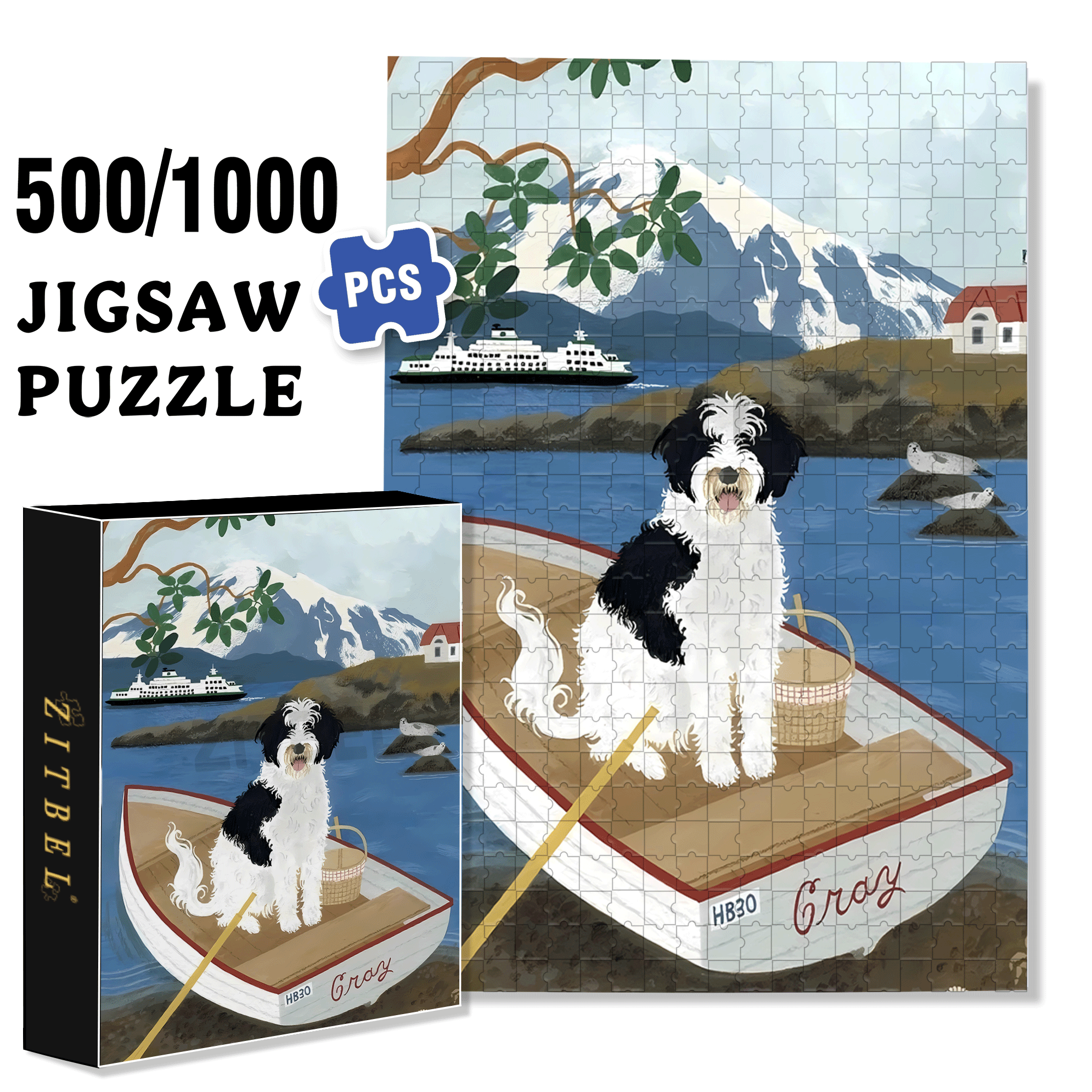 Animal Friends 9 500pcs/1000pcs Jigsaw Puzzle, Scratch-Resistant, Interactive Family Game & Brain-Boosting DIY Decor, Perfect for Halloween, Christmas & New Year Gifts, Family Puzzle Game