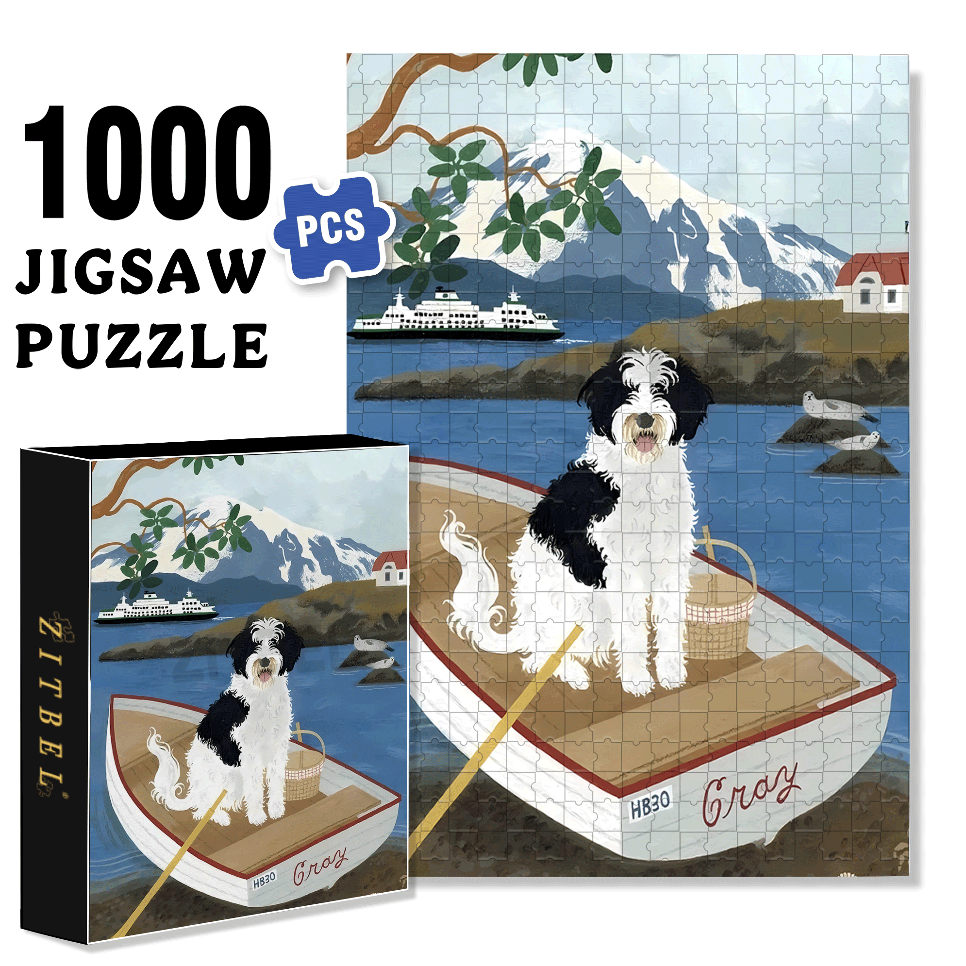 Animal Friends 9 500pcs/1000pcs Jigsaw Puzzle, Scratch-Resistant, Interactive Family Game & Brain-Boosting DIY Decor, Perfect for Halloween, Christmas & New Year Gifts, Family Puzzle Game