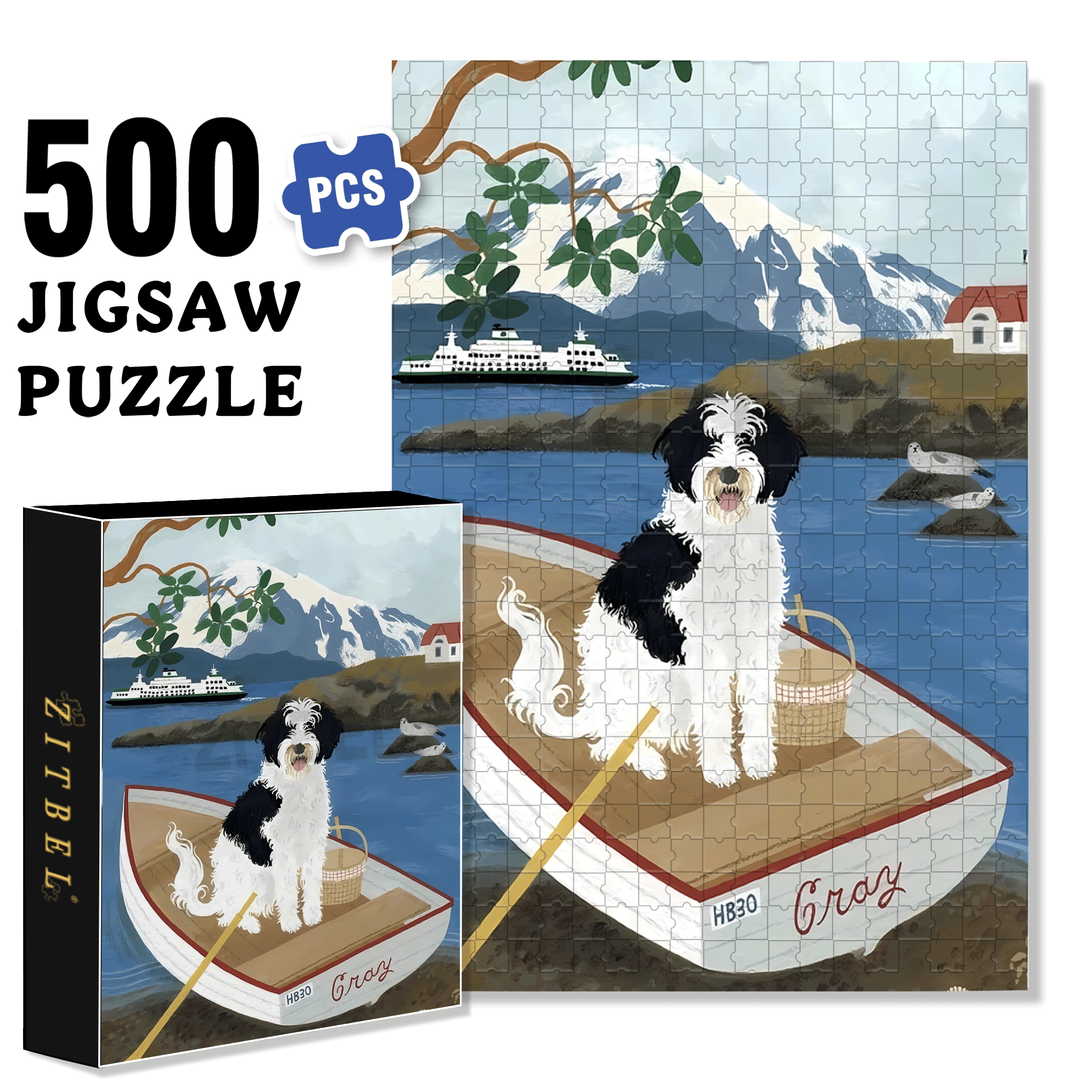Animal Friends 9 500pcs/1000pcs Jigsaw Puzzle, Scratch-Resistant, Interactive Family Game & Brain-Boosting DIY Decor, Perfect for Halloween, Christmas & New Year Gifts, Family Puzzle Game