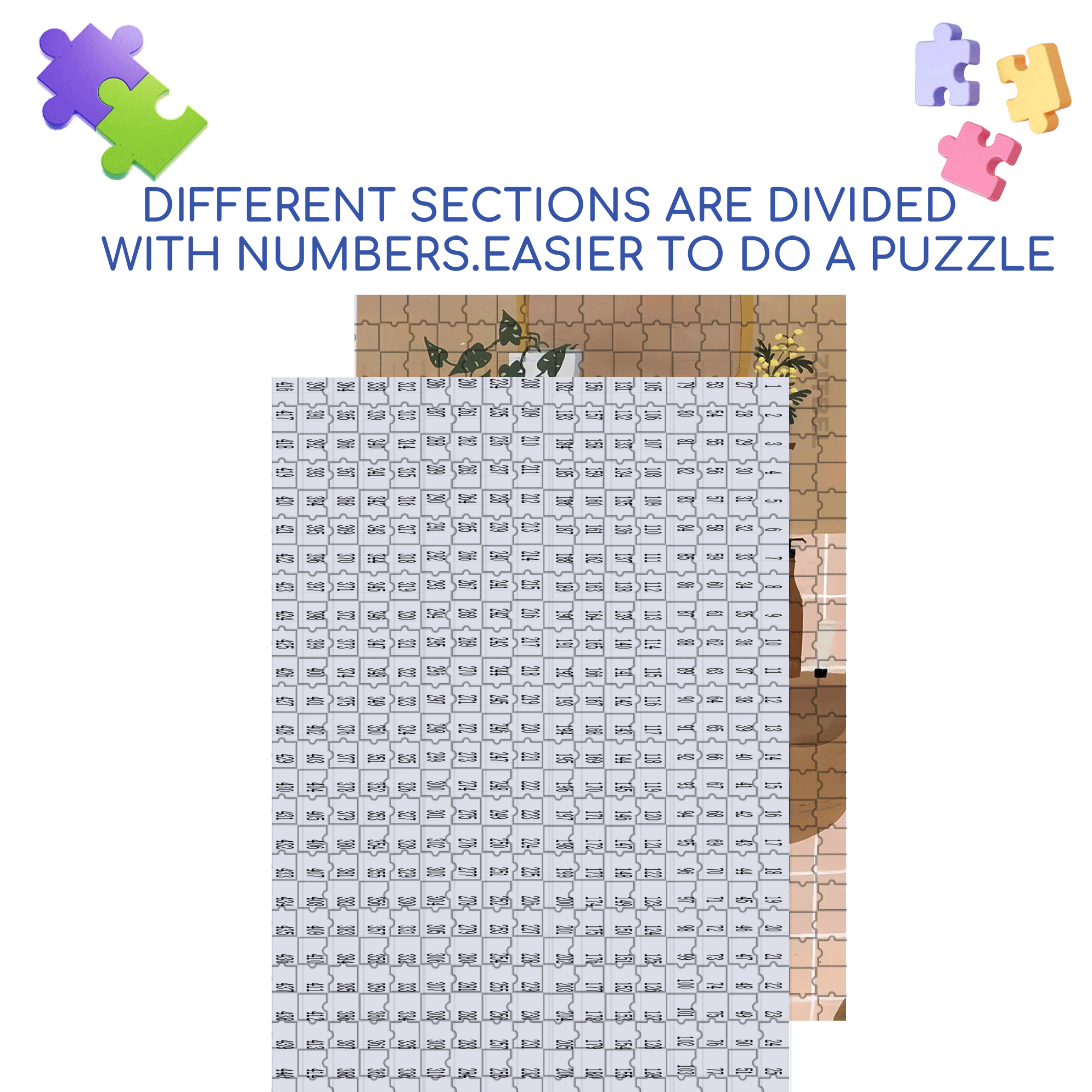 Animal Friends 500pcs/1000pcs Jigsaw Puzzle, Scratch-Resistant, Interactive Family Game & Brain-Boosting DIY Decor, Perfect for Halloween, Christmas & New Year Gifts, Family Puzzle Game